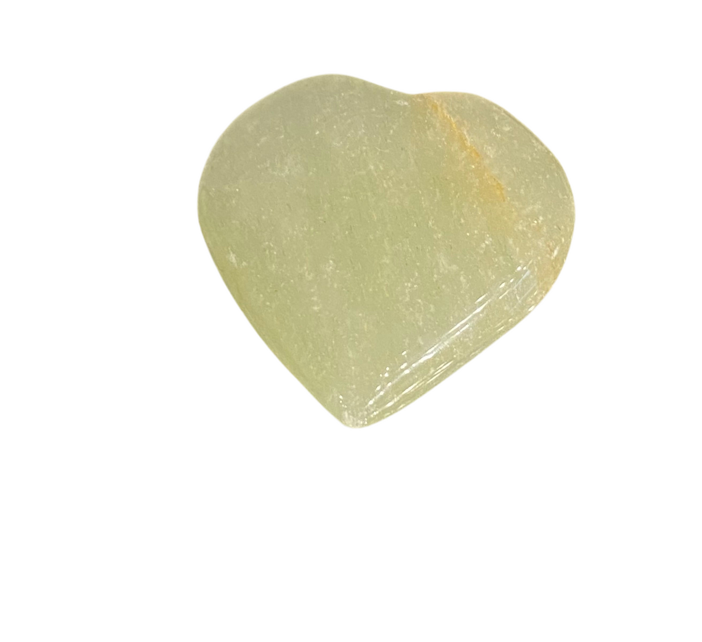 Calcite Green Heart Hand Carved Polished Pocket Stone