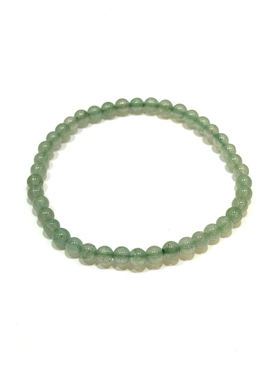 Green Aventurine Beaded Gemstone Bracelet 4mm