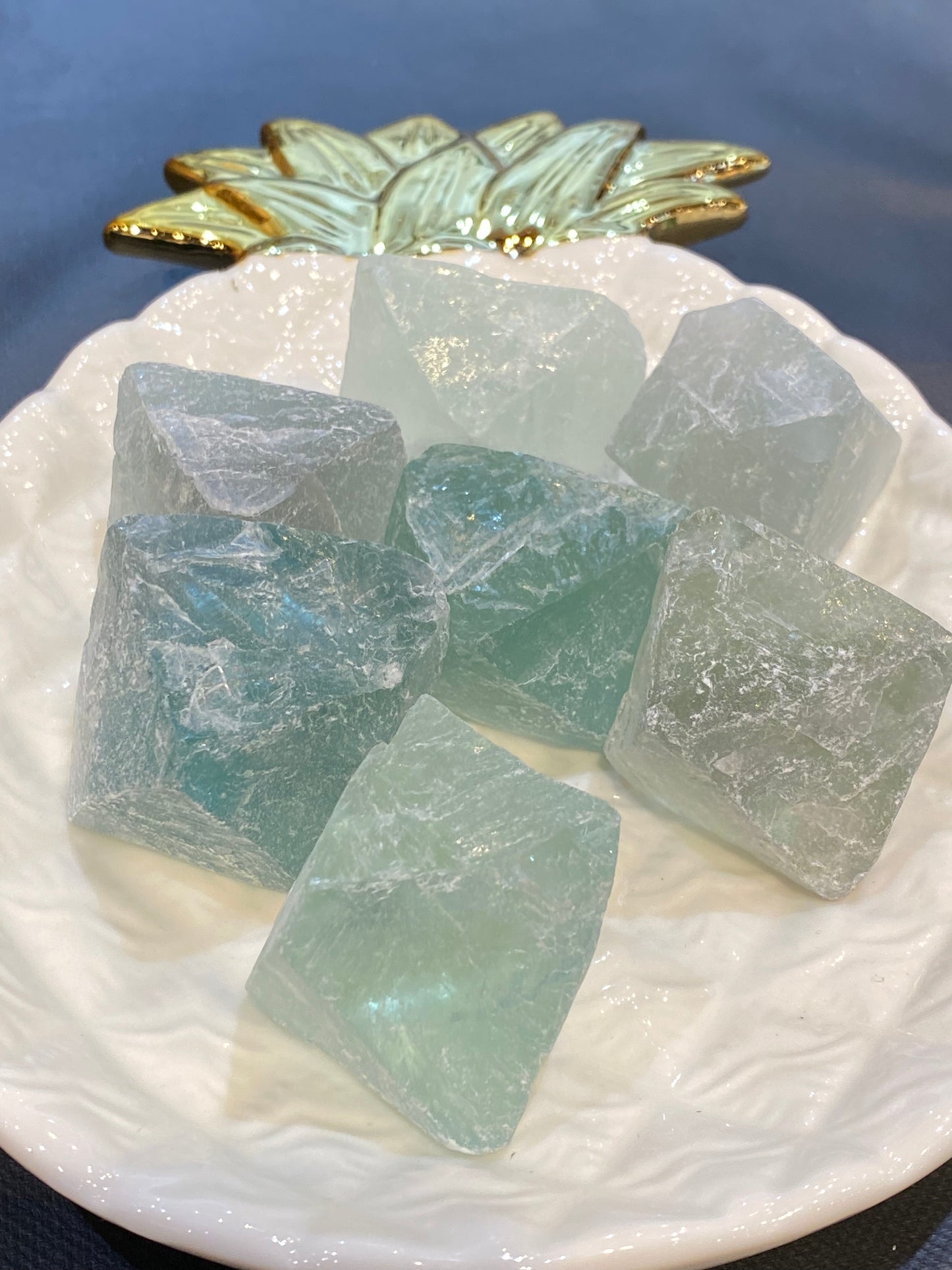 Large Natural Raw Fluorite Octahedron 1pc