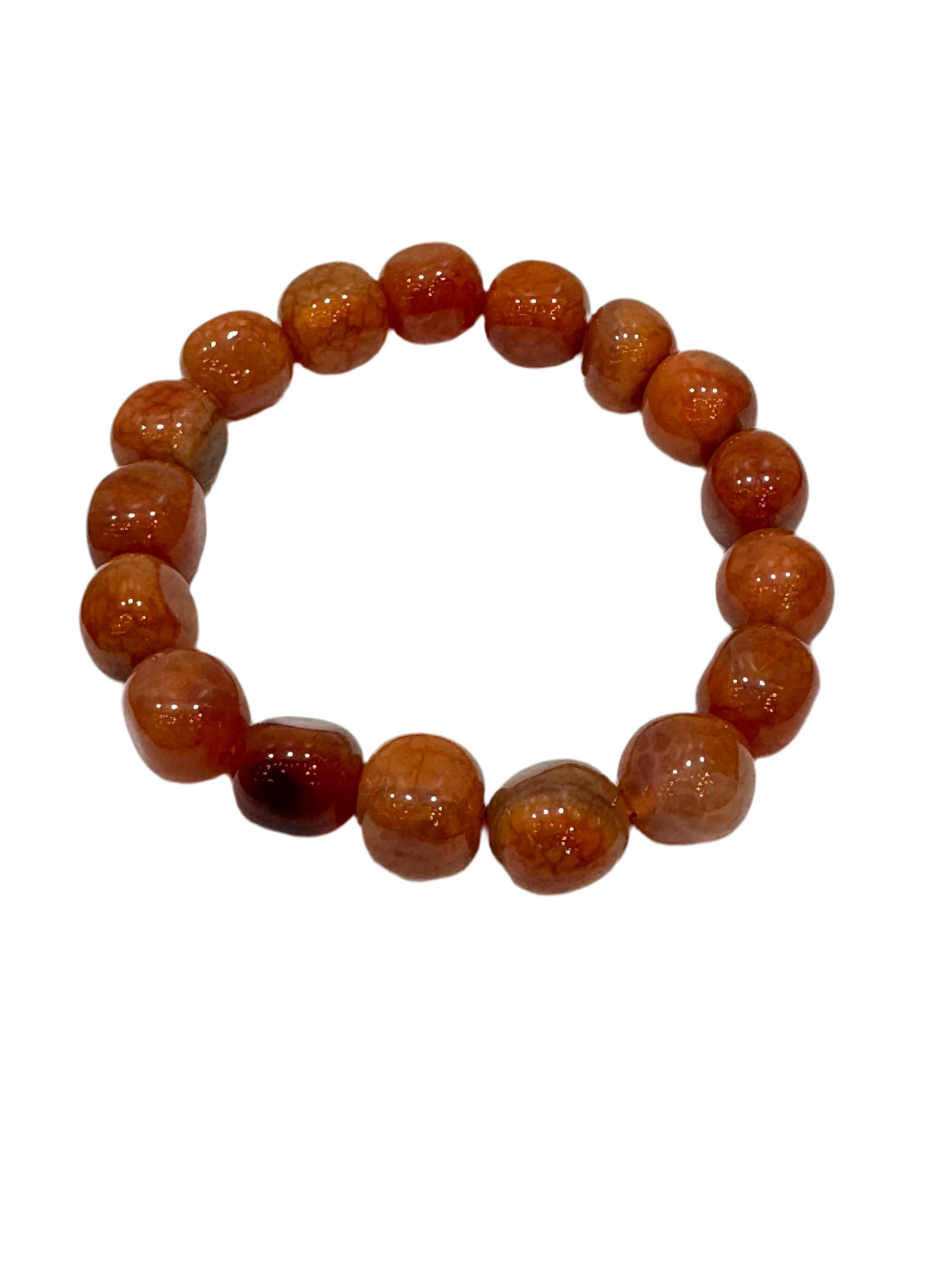 Carnelian Polished Beaded Bracelet