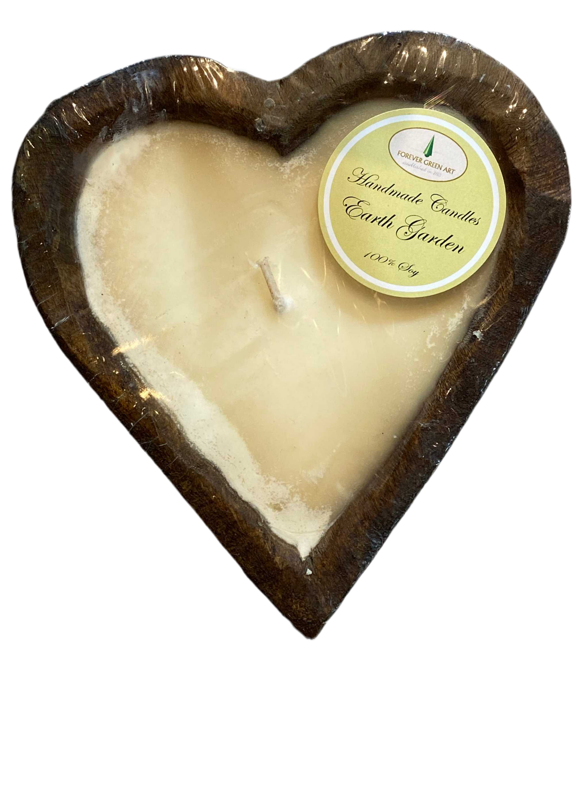 Wood Sweet Heart Candle