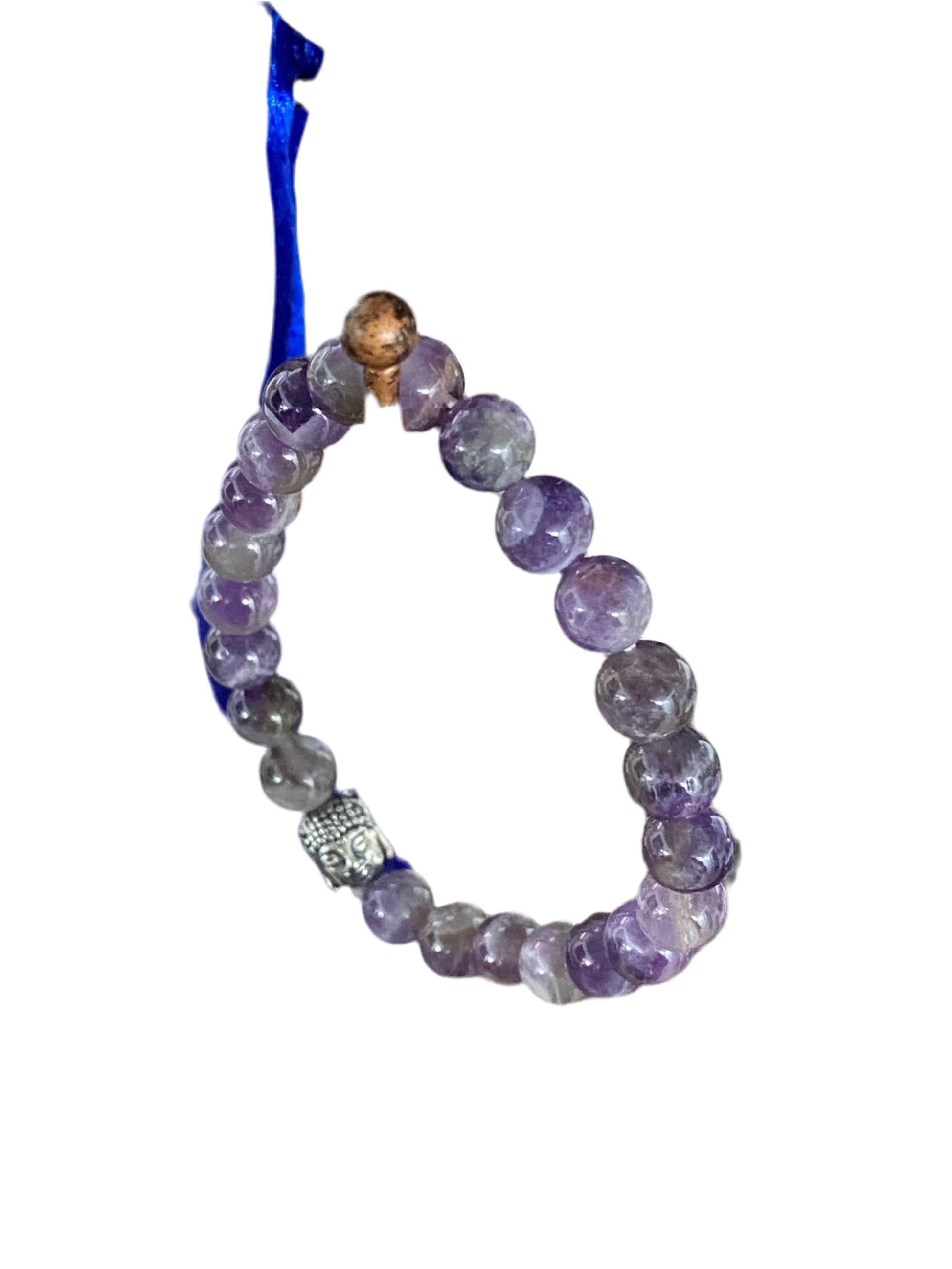 Amethyst Gemstone Bracelet With Buddha Charm