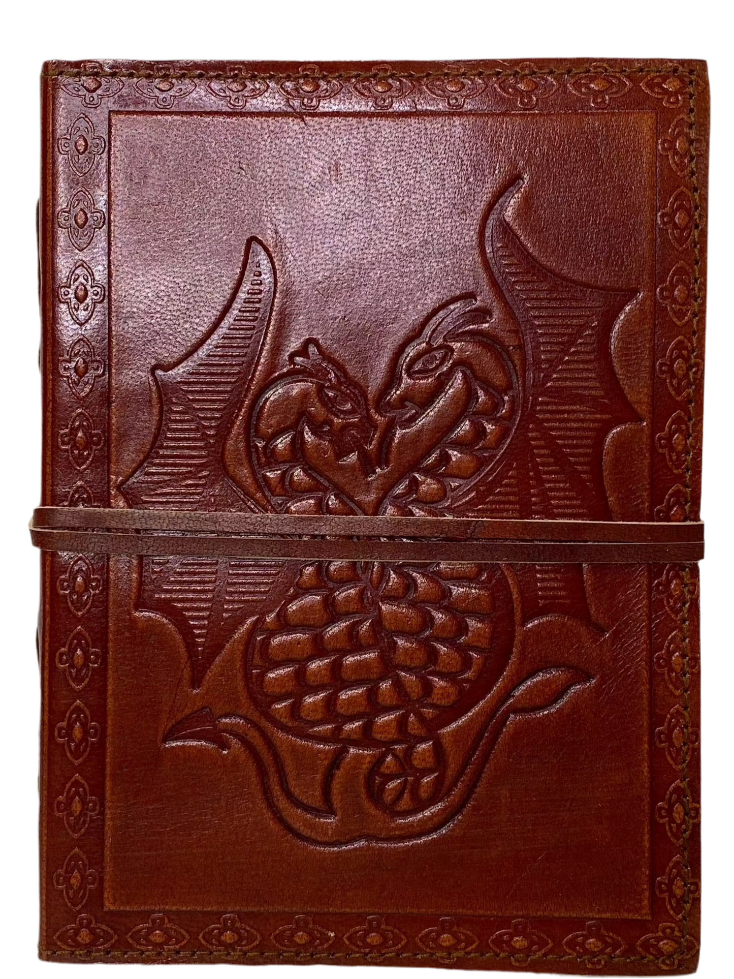 Dual Dragon Leather Paper Journal