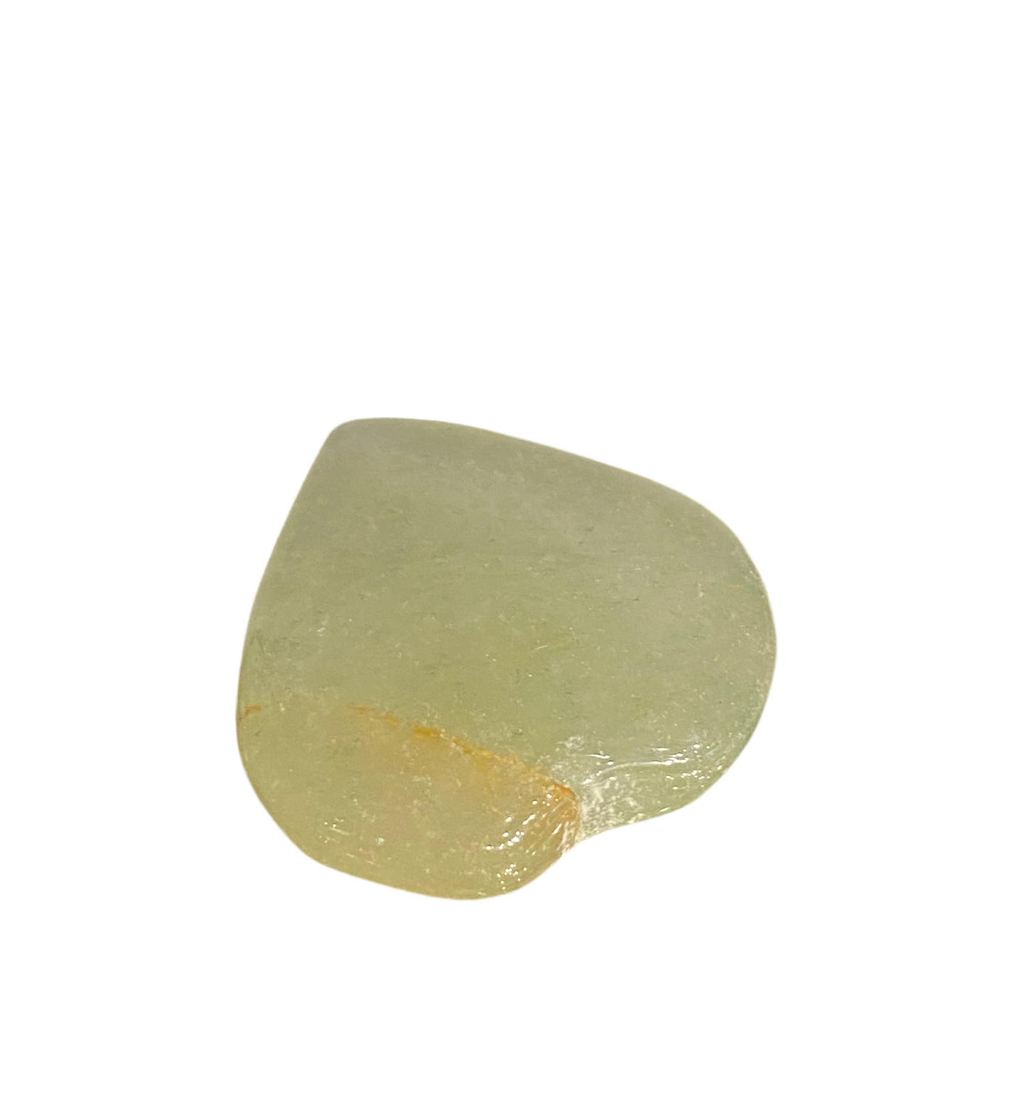 Calcite Green Heart Hand Carved Polished Pocket Stone