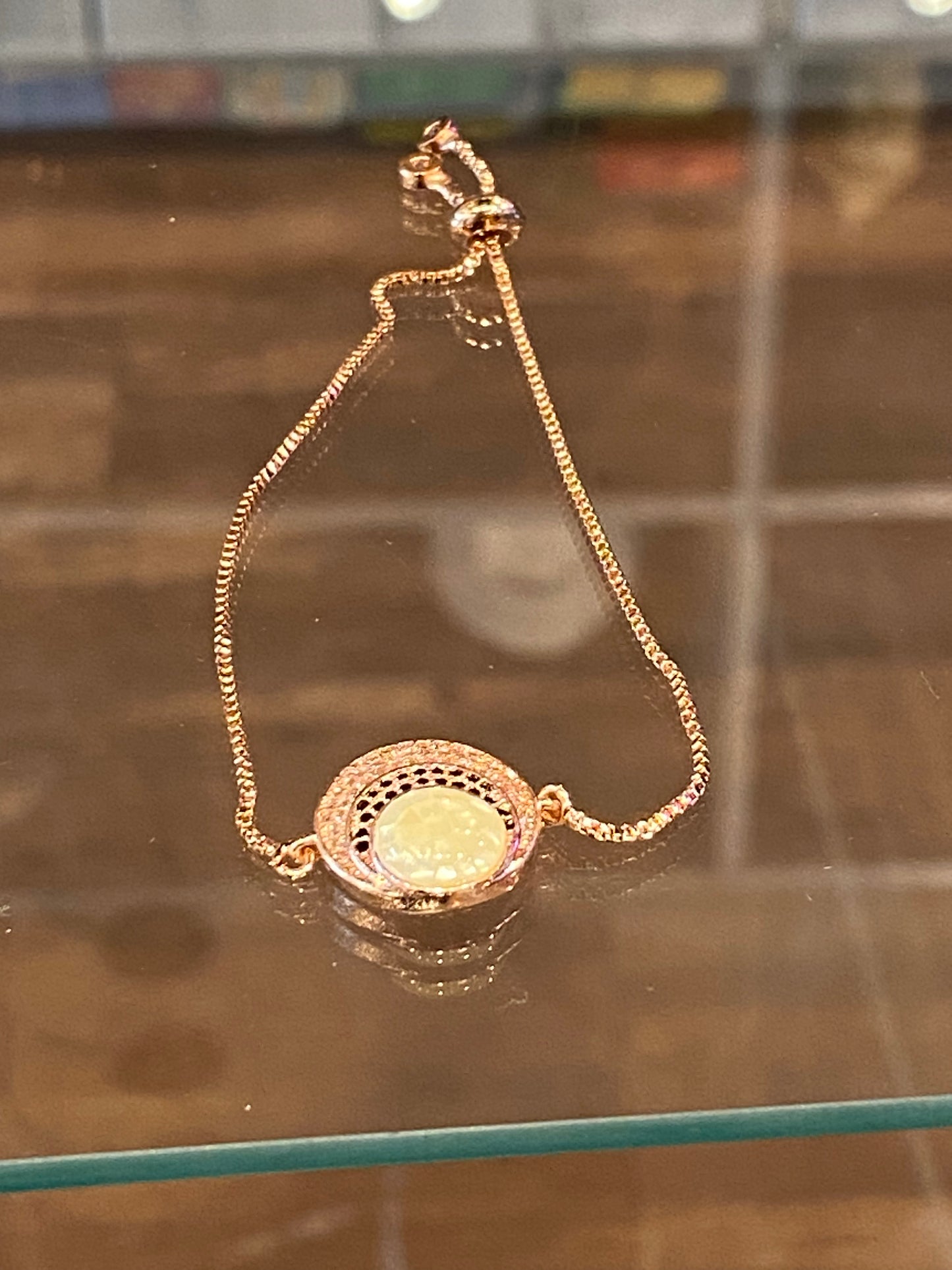 Fashion Jewelry Dainty Rose Gold Color Quarter Moon Bracelet