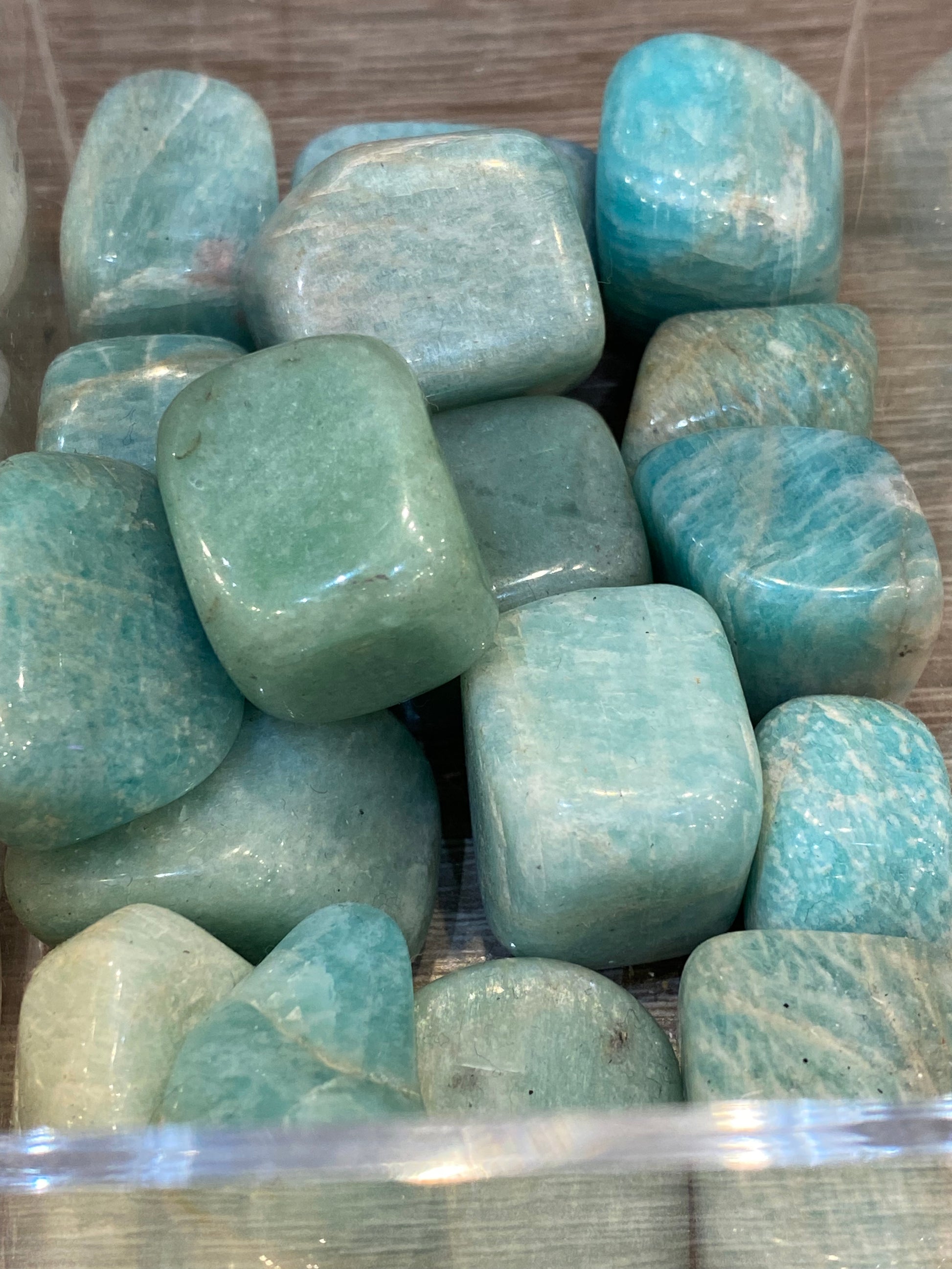 Amazonite Cube Polished Tumbled Stone 1pc