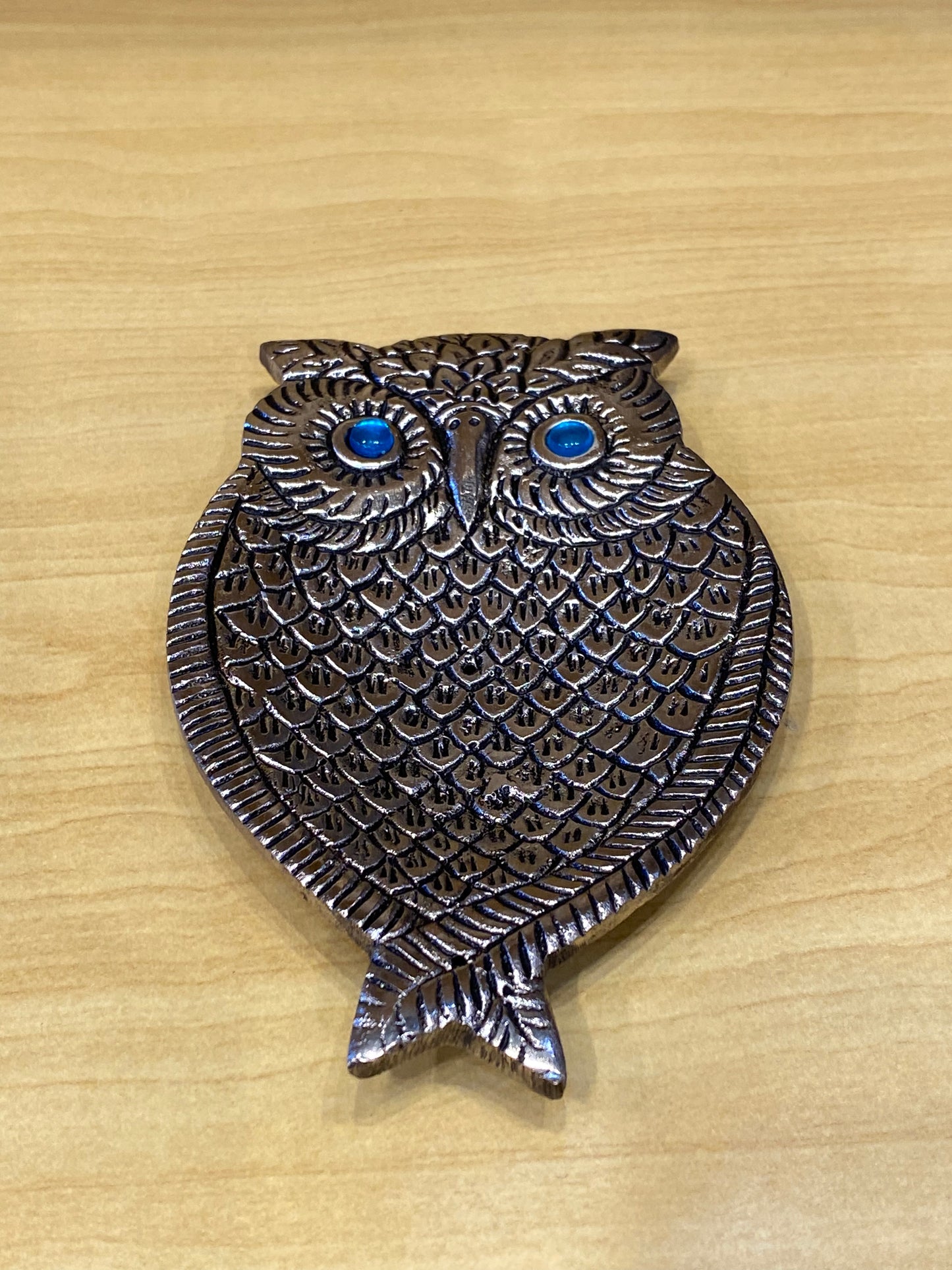 Silver Owl Aluminum Incense Burner