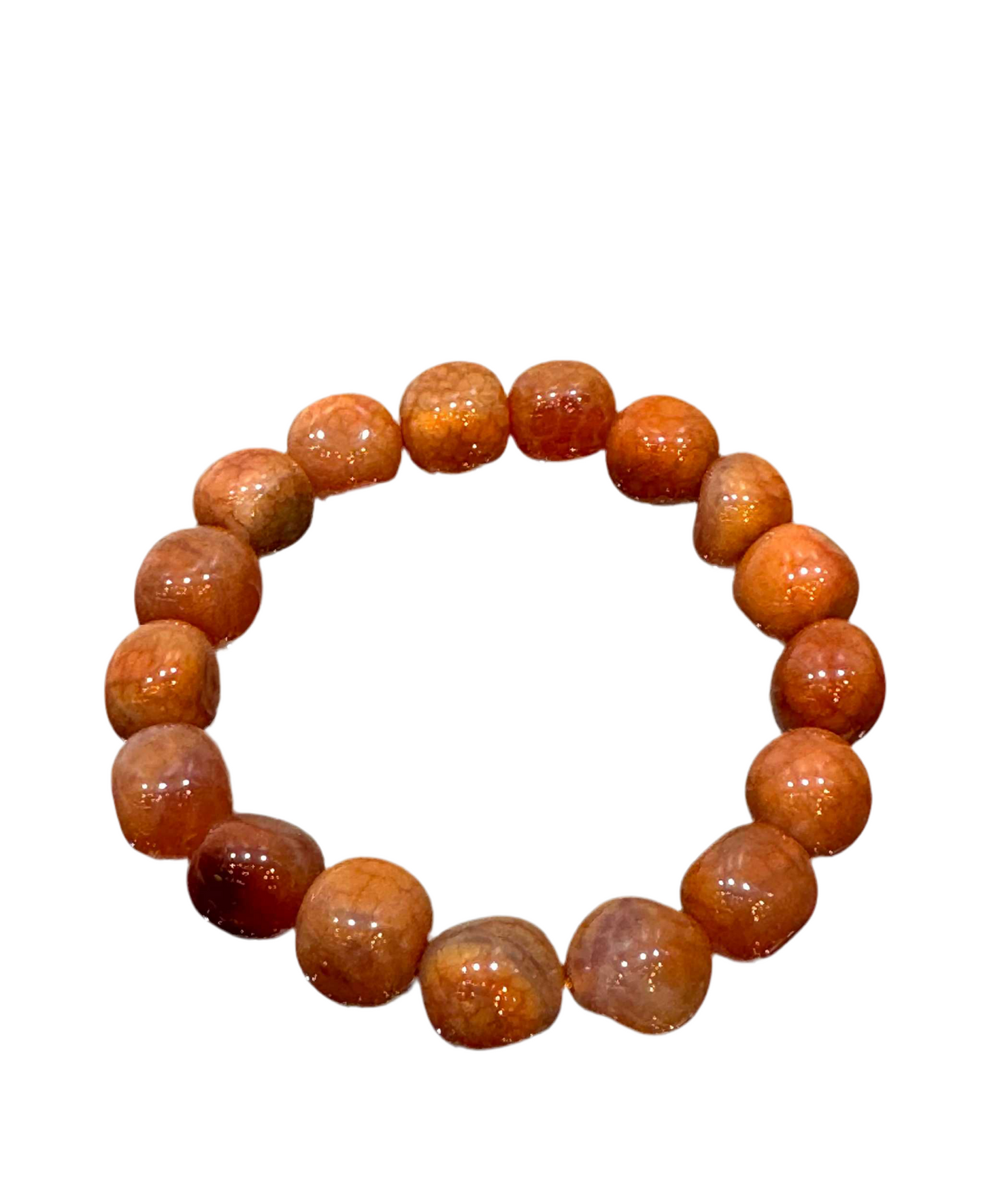Carnelian Polished Beaded Bracelet