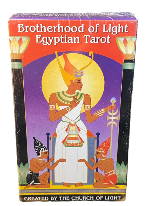 Brotherhood Of Light Tarot deck with Egyptian motif and esoteric symbolism.