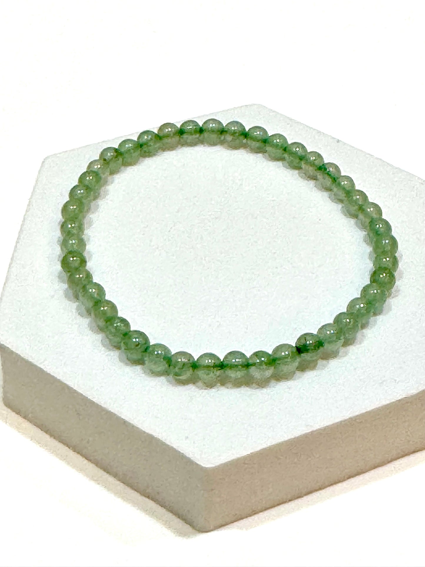 Green Aventurine Beaded Gemstone Bracelet 4mm