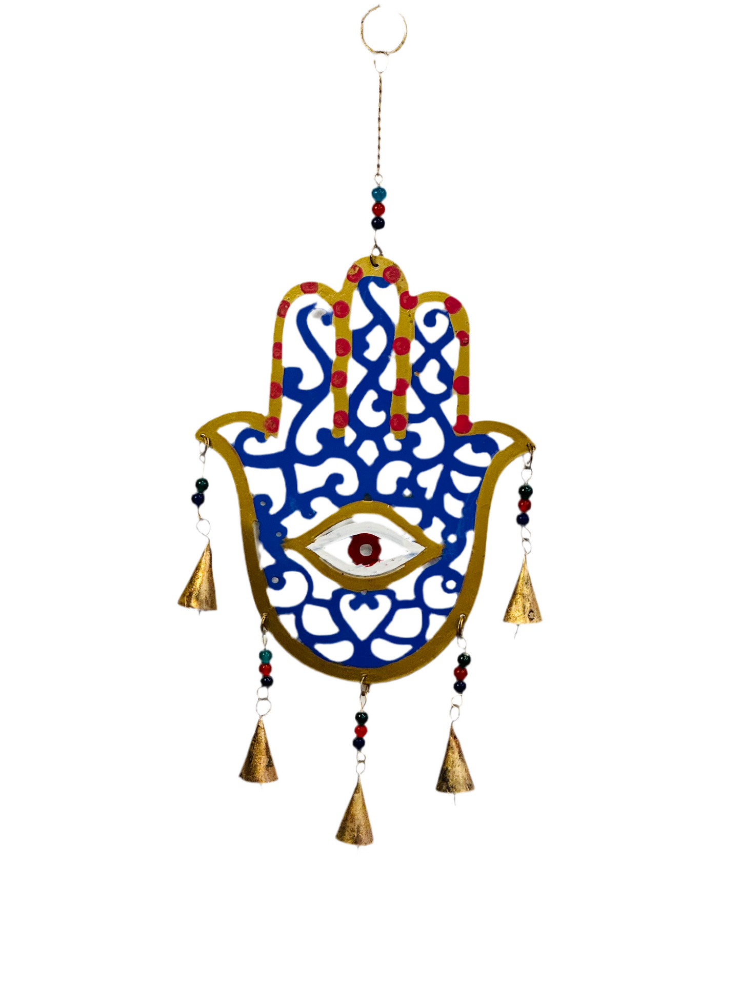 Handmade Brass Hamsa Wind Chime