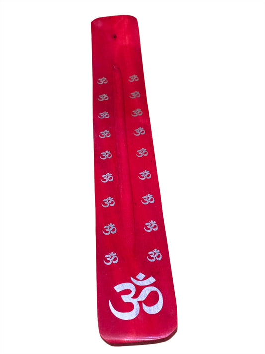 Wooden Incense Stick Holder Om