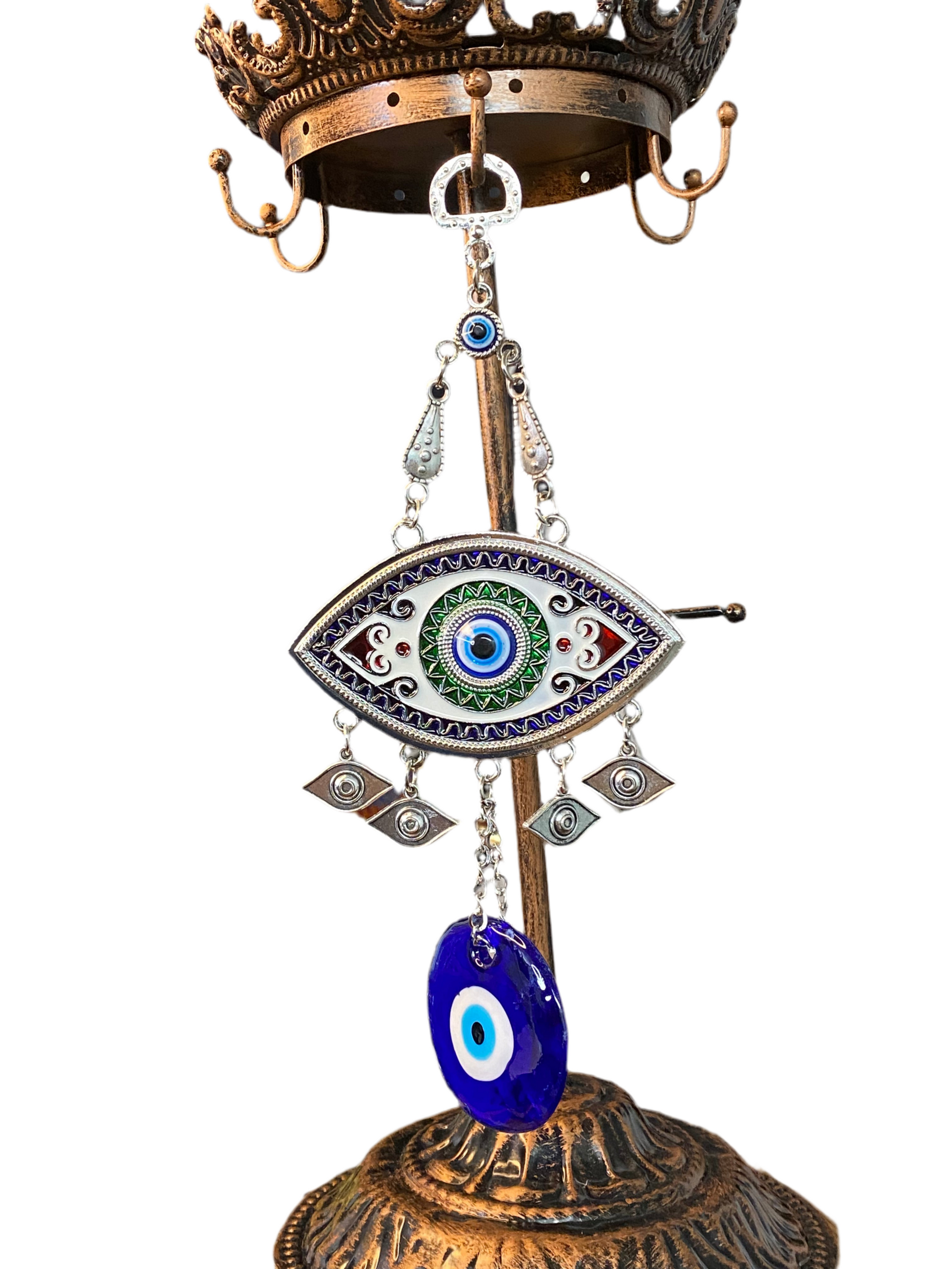Green Red and White Evil Eye Door Talisman