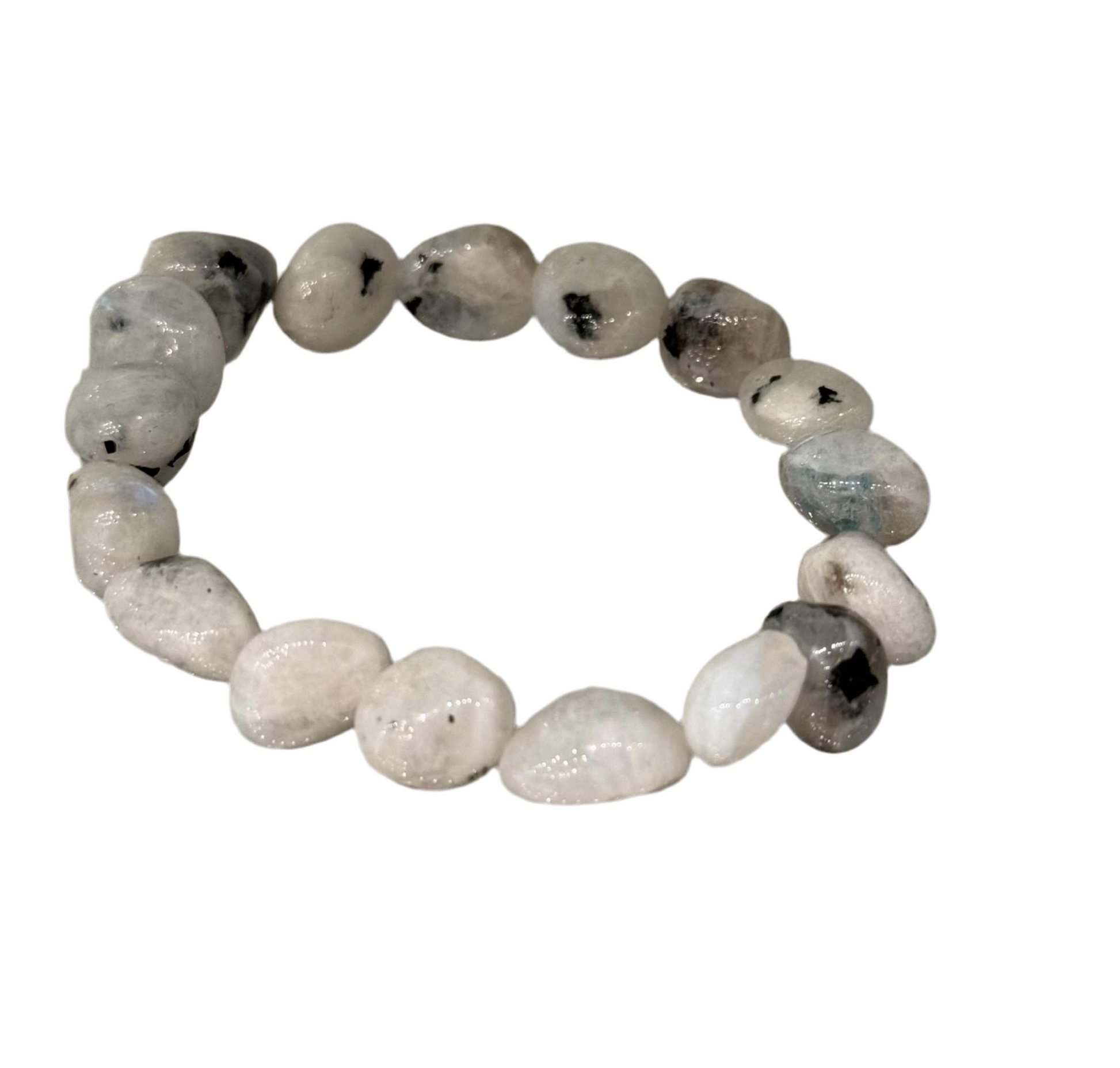 Rainbow Moonstone Tumbled Bracelet