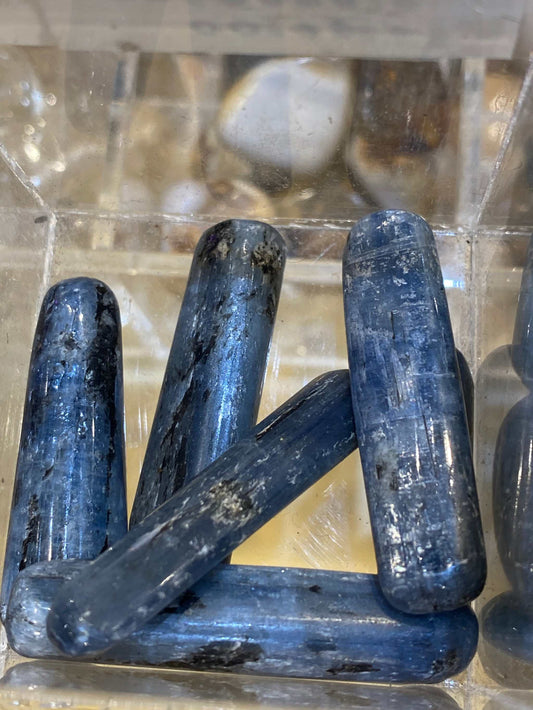 Blue Kyanite Crystal Points, high-quality stones for loyalty, honesty, and serenity.