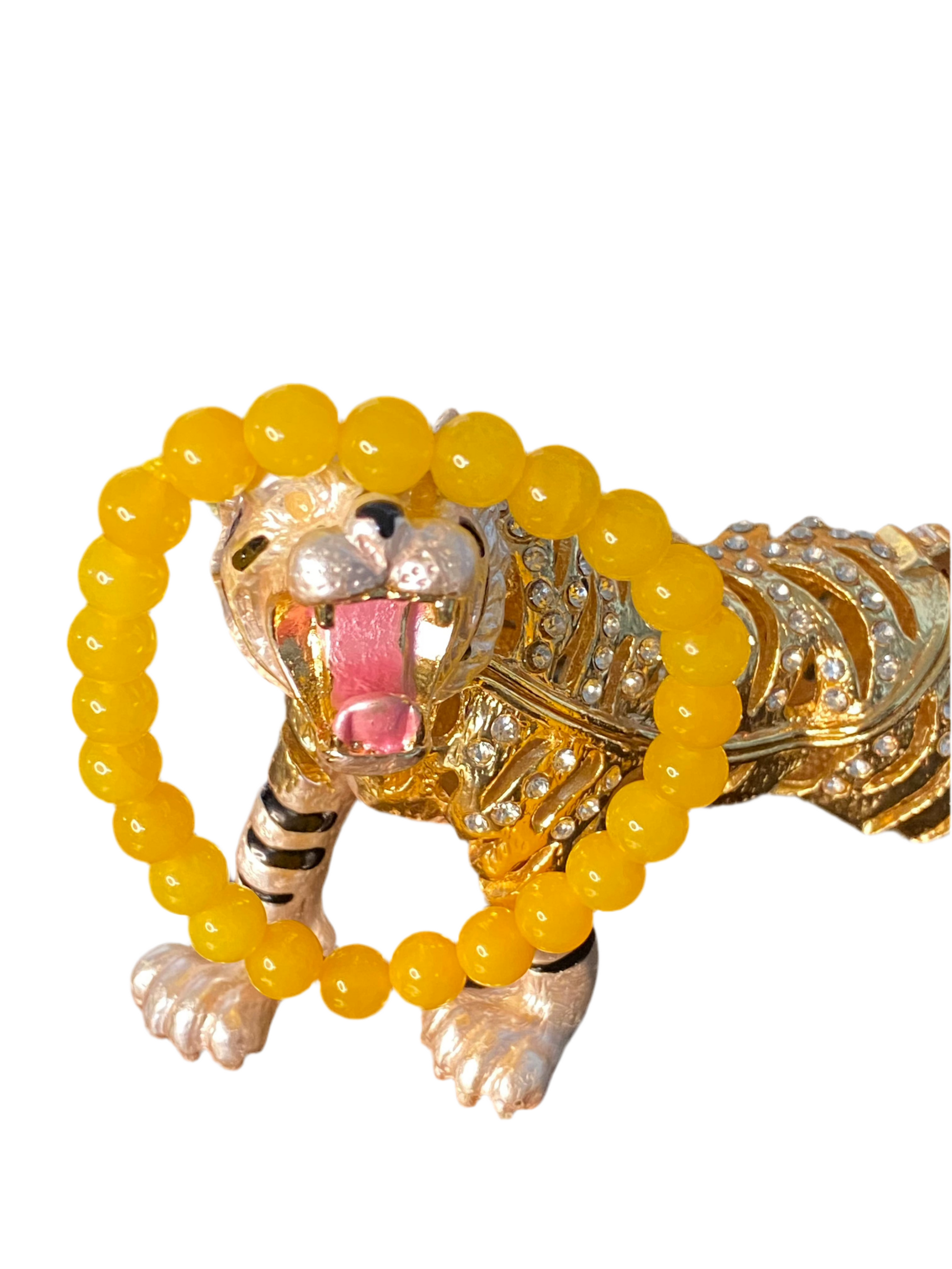 Yellow Aventurine Beaded String Bracelet