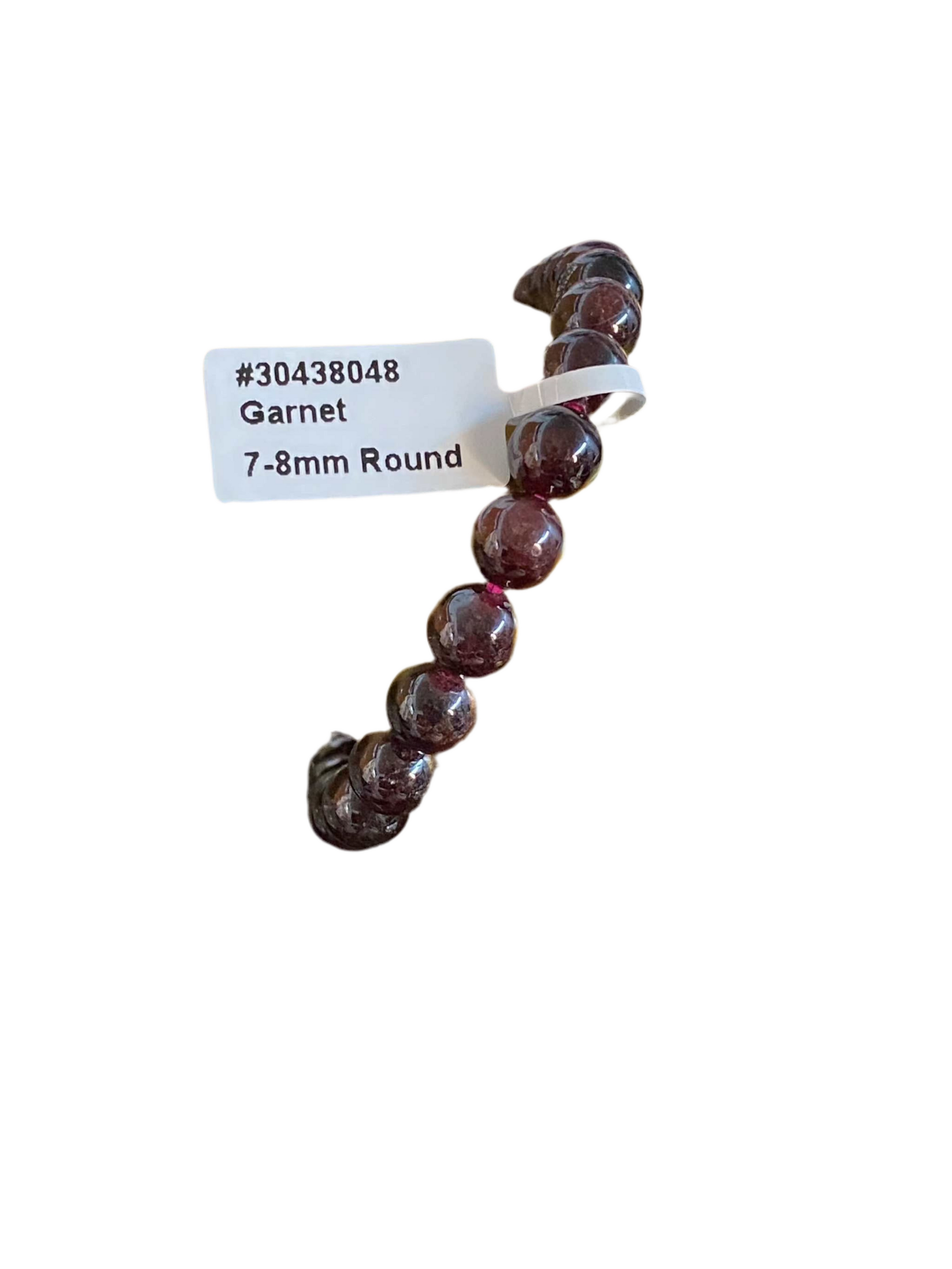 Garnet Round Beaded String Bracelet
