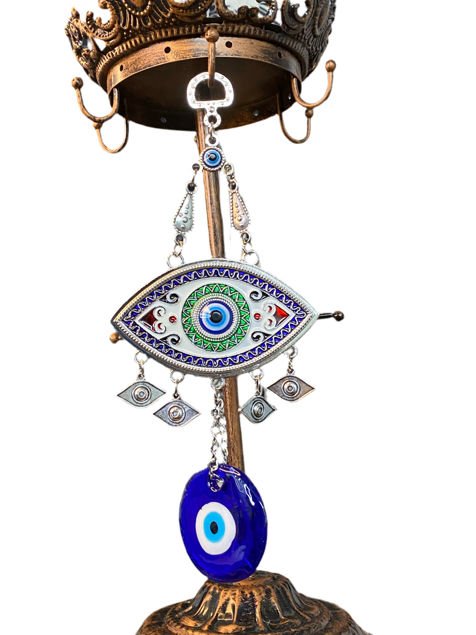 Green Red and White Evil Eye Door Talisman