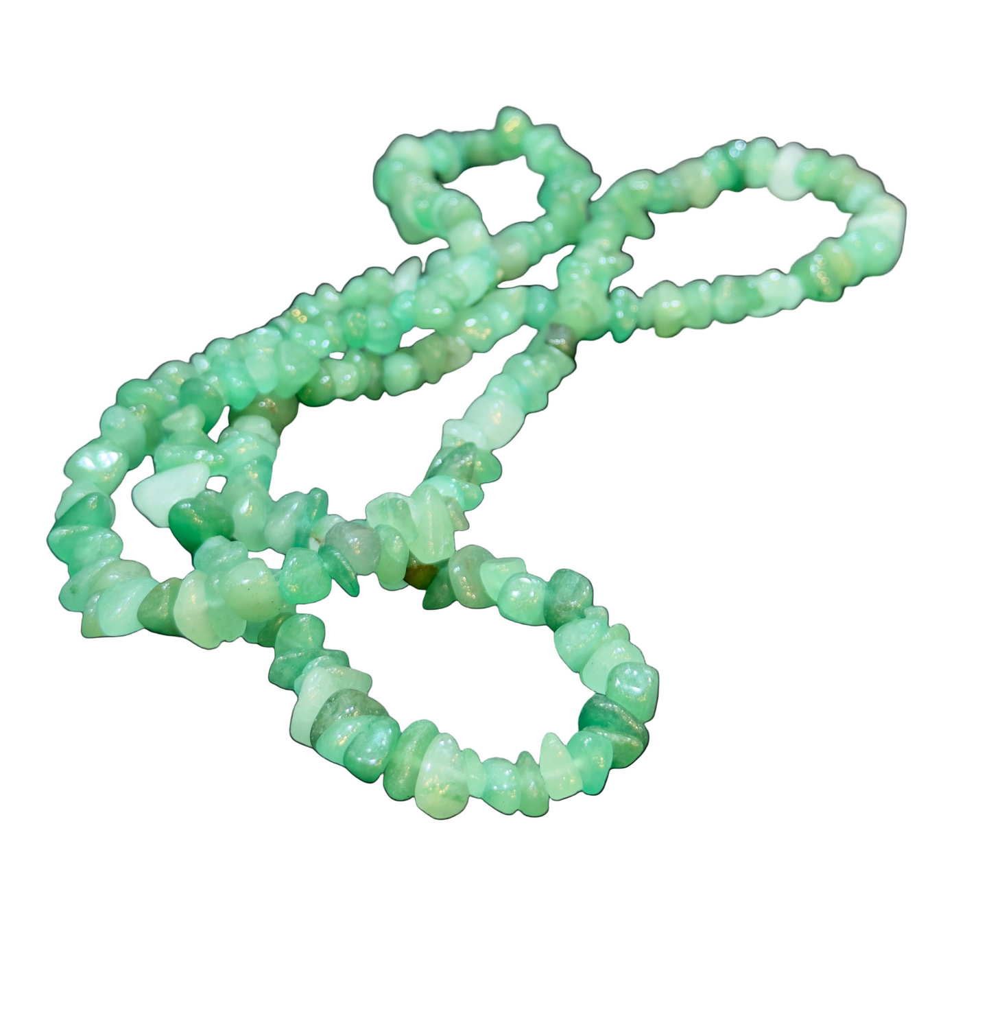 Aventurine Chip Necklace for Prosperity, Luck, and Heart Healing