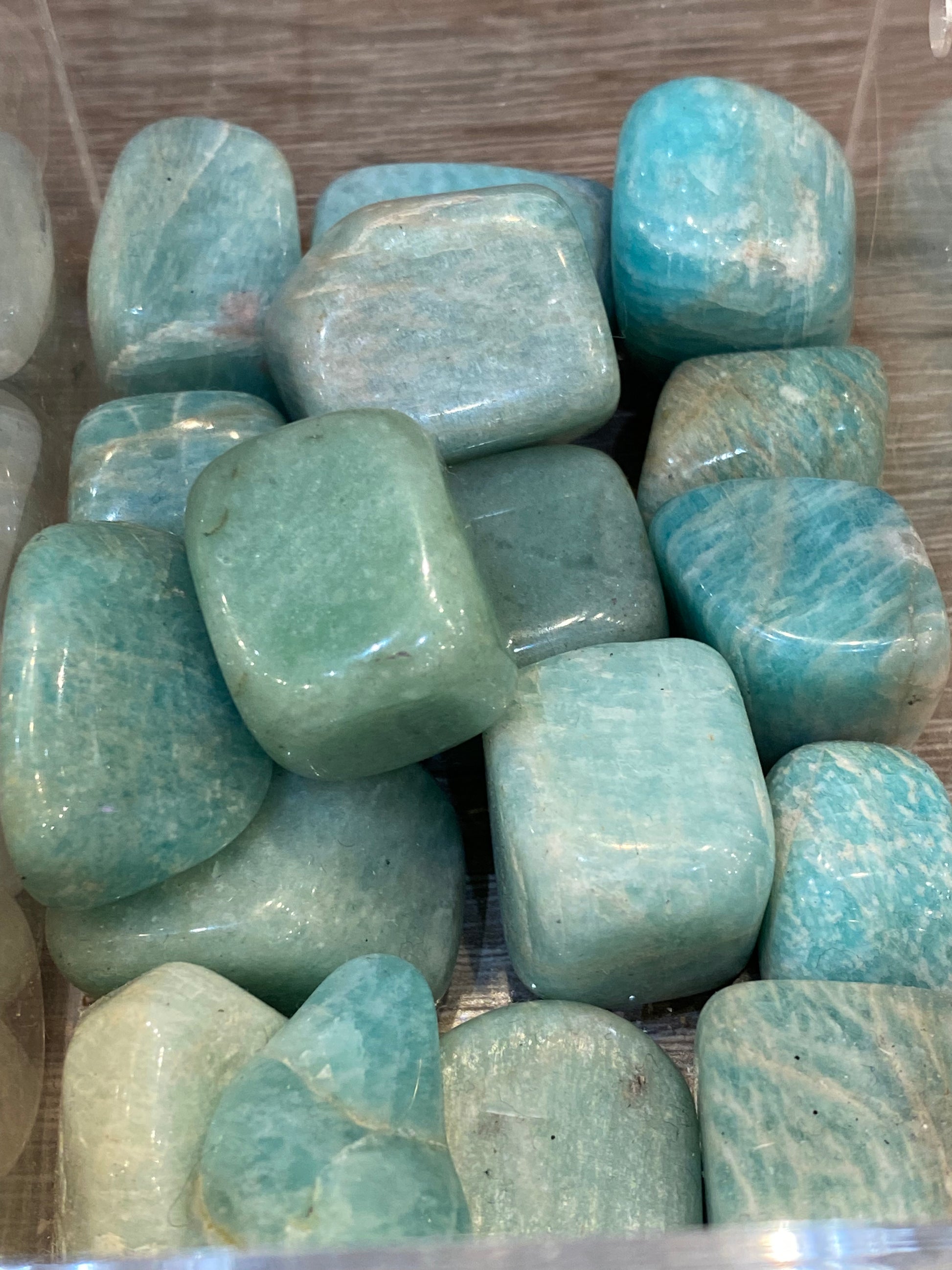 Amazonite Cube Polished Tumbled Stone 1pc
