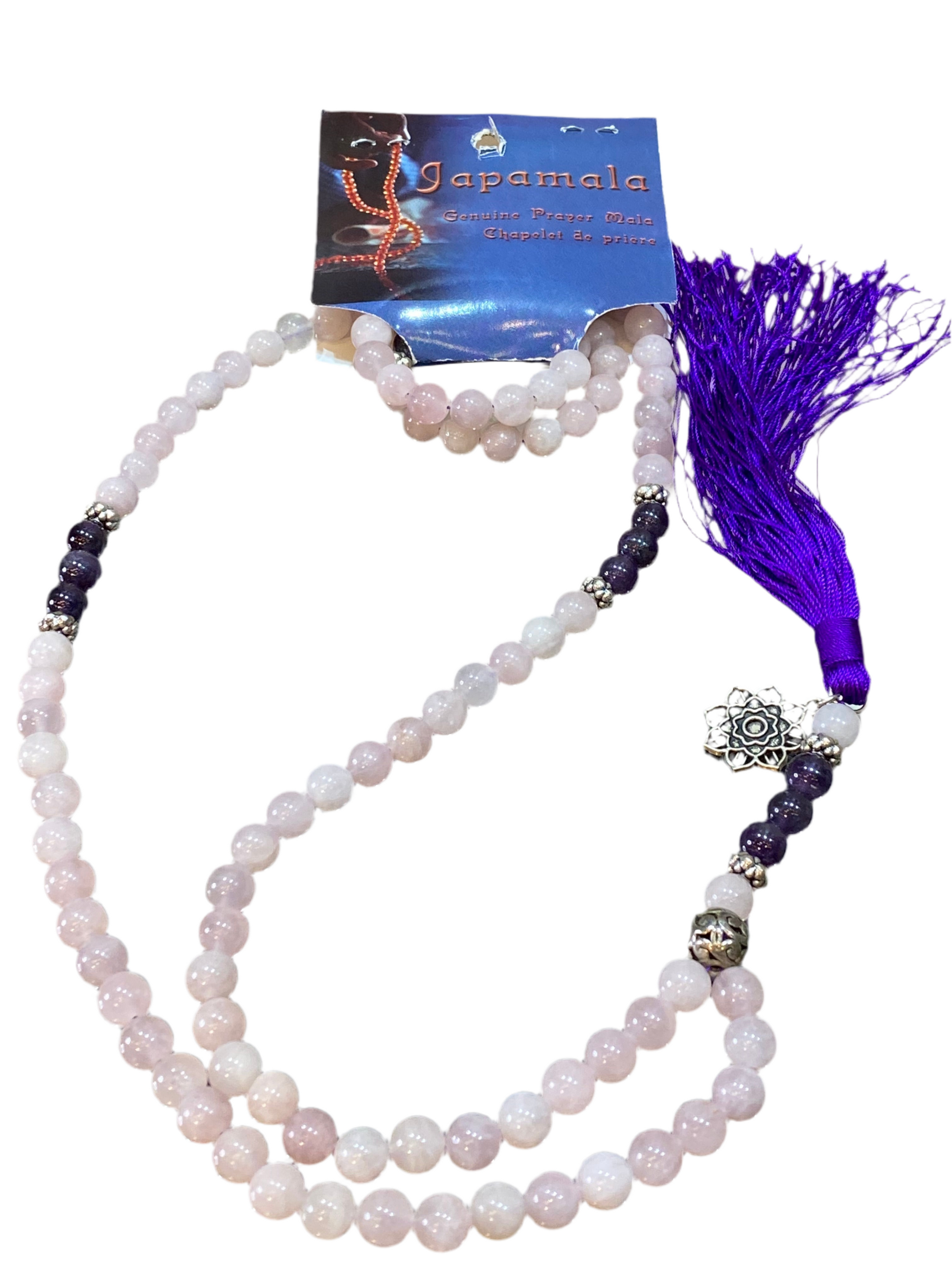 Rose Quartz and Amethyst Prayer Mala