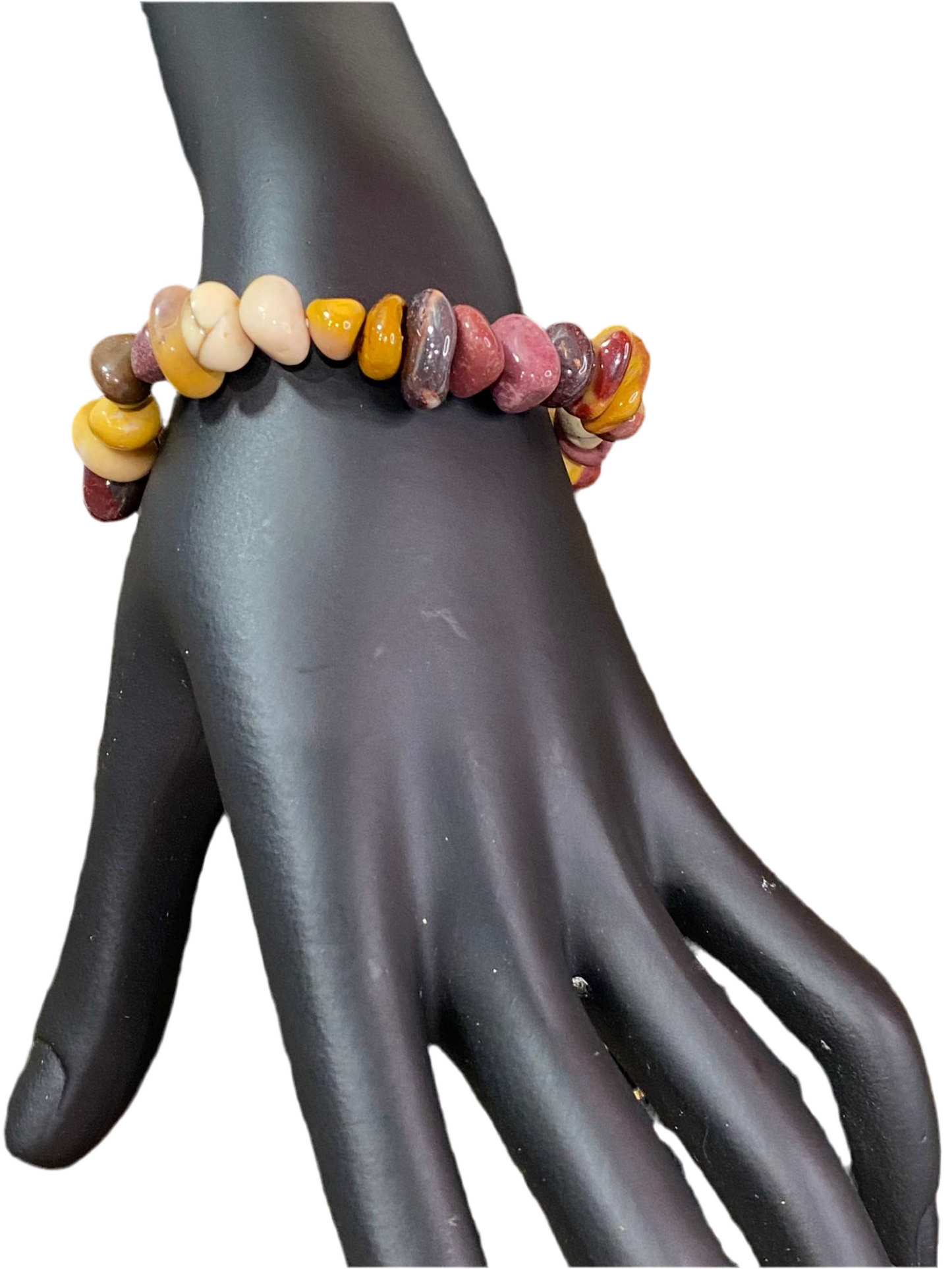 Mookaite Jasper Tumbled Beaded Bracelet