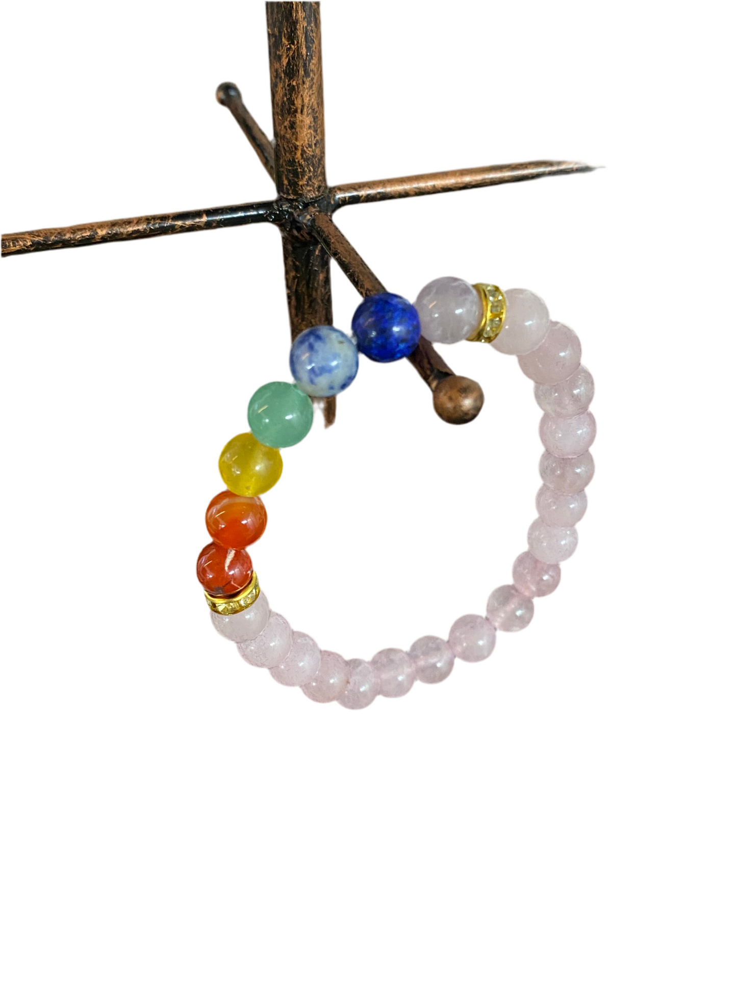 Rose Quartz Chakra Gemstone Bracelet