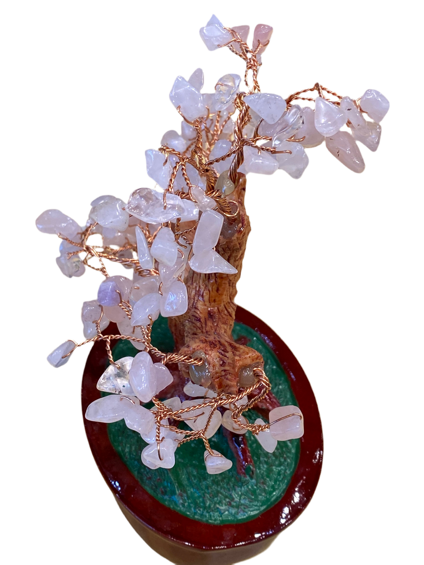 Feng Shui Bonsai Gemstone Rose Quartz Tree