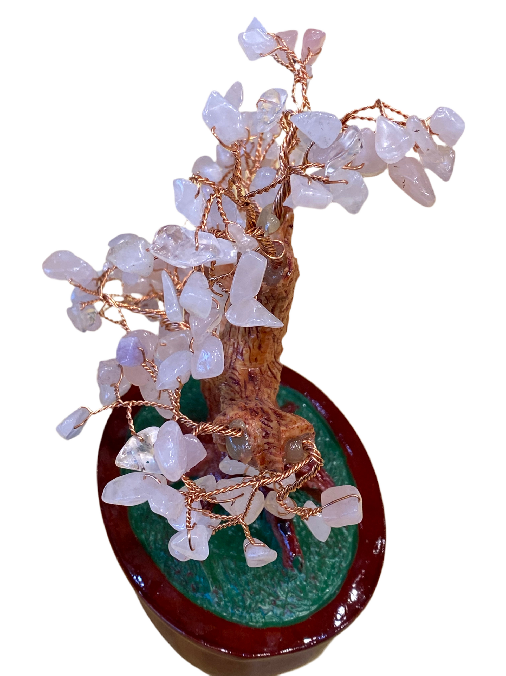 Feng Shui Bonsai Gemstone Rose Quartz Tree