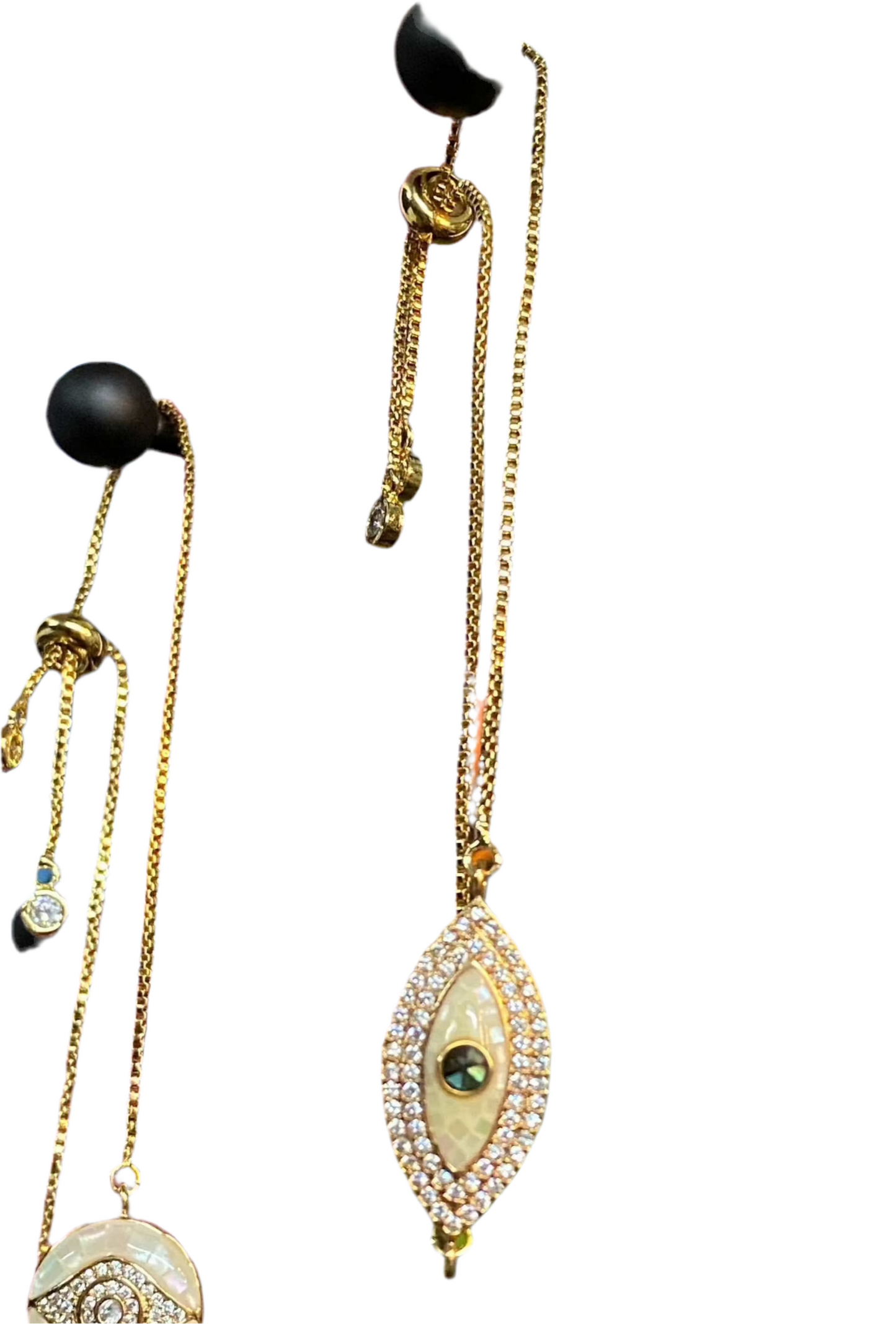 Mother of Pearl Stone Gold Evil Eye Dainty Bracelet