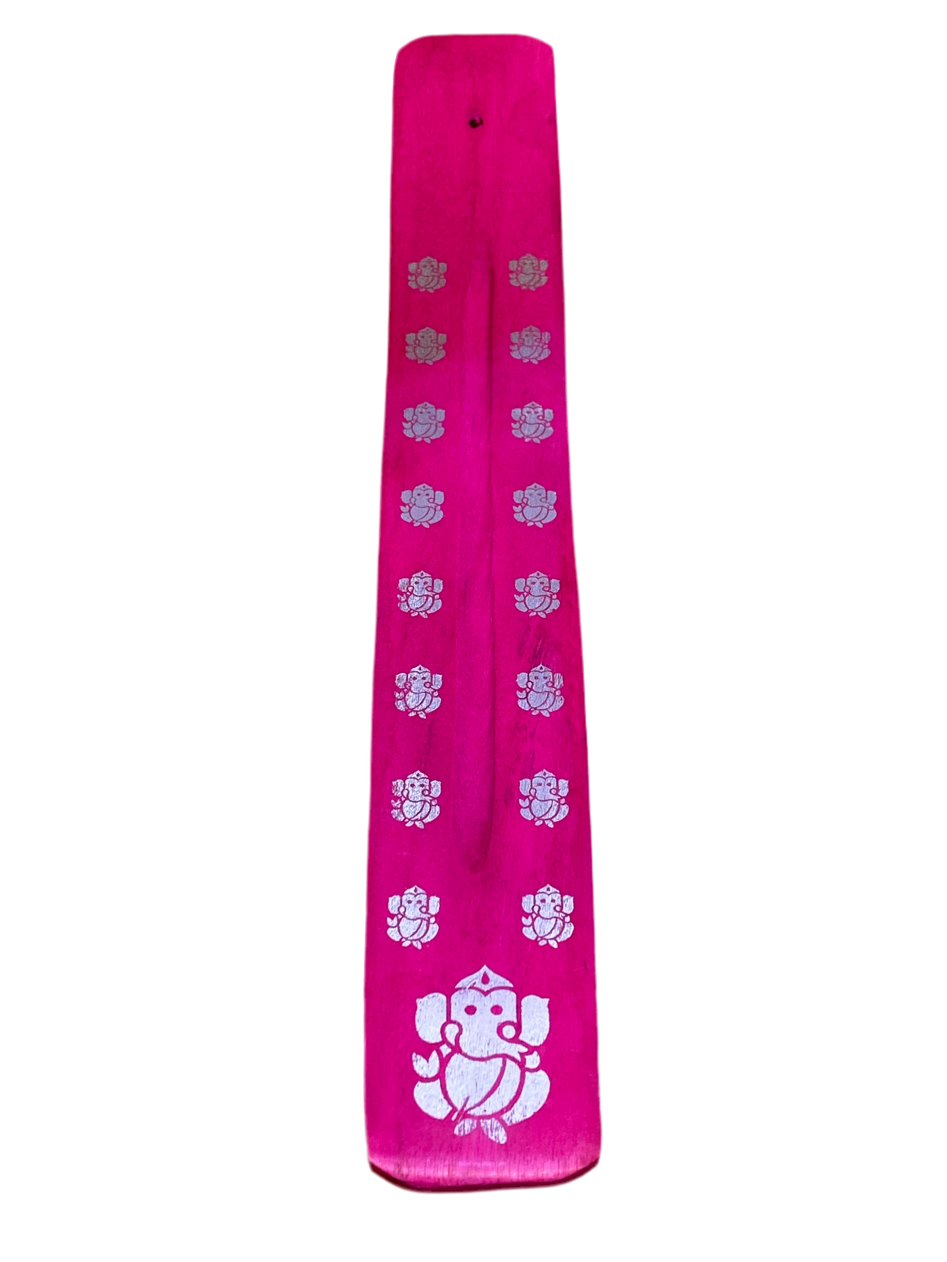 Wooden Incense Stick Holder Ganesha Fuchsia