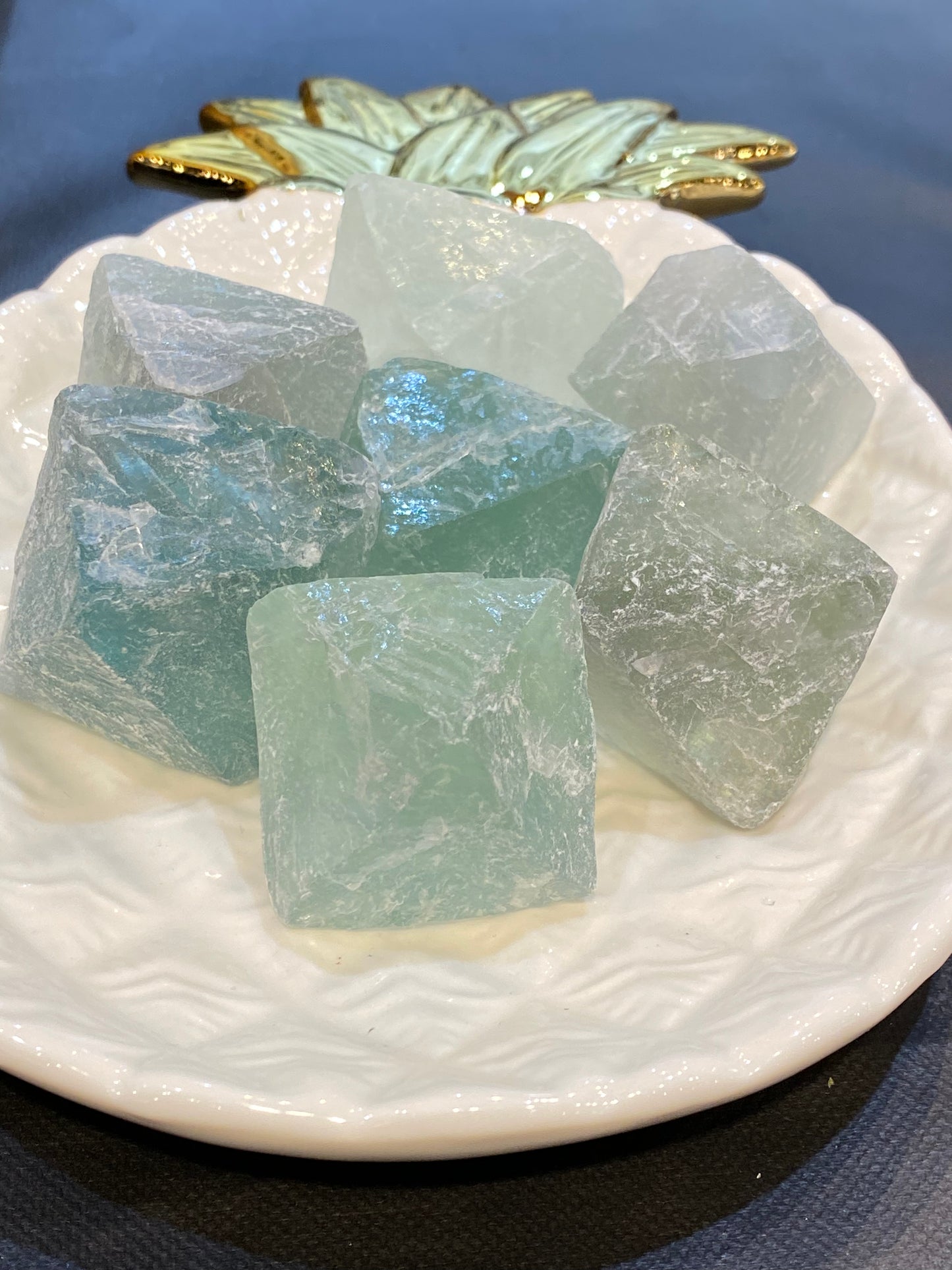 Large Natural Raw Fluorite Octahedron 1pc