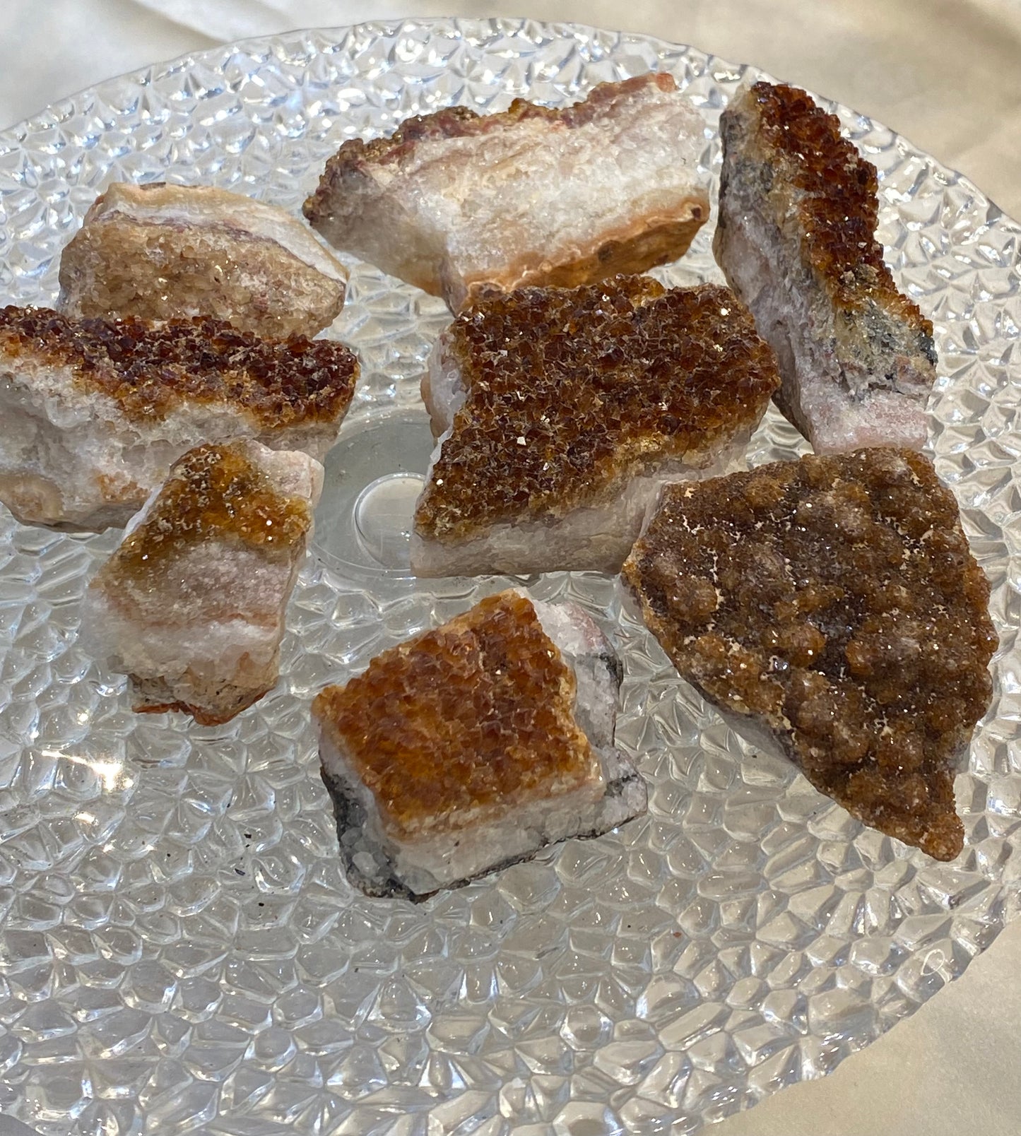 Citrine Crystal Gemstone Druse | Healing Lotus