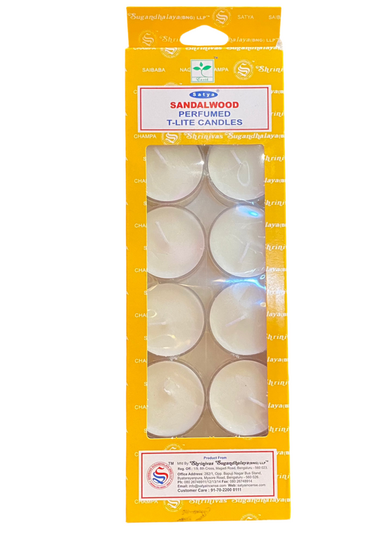 Satya Sandalwood Perfumed T Lite Candles
