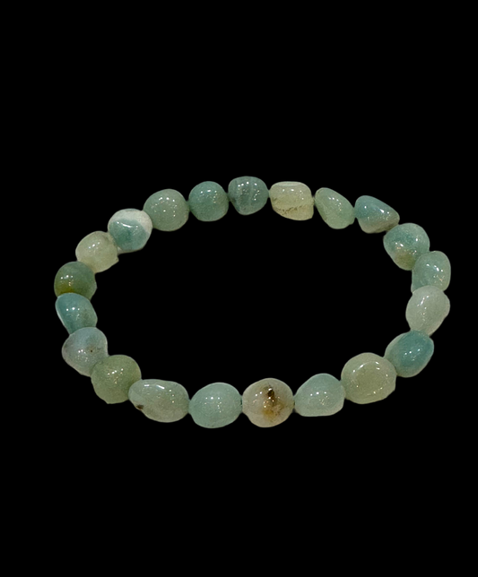 Amazonite Tumbled Polished Beaded Bracelet 5mm