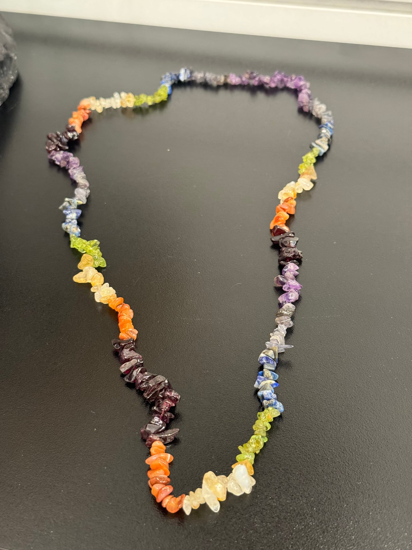 Chakra Gemstone Chip Necklace 1pc
