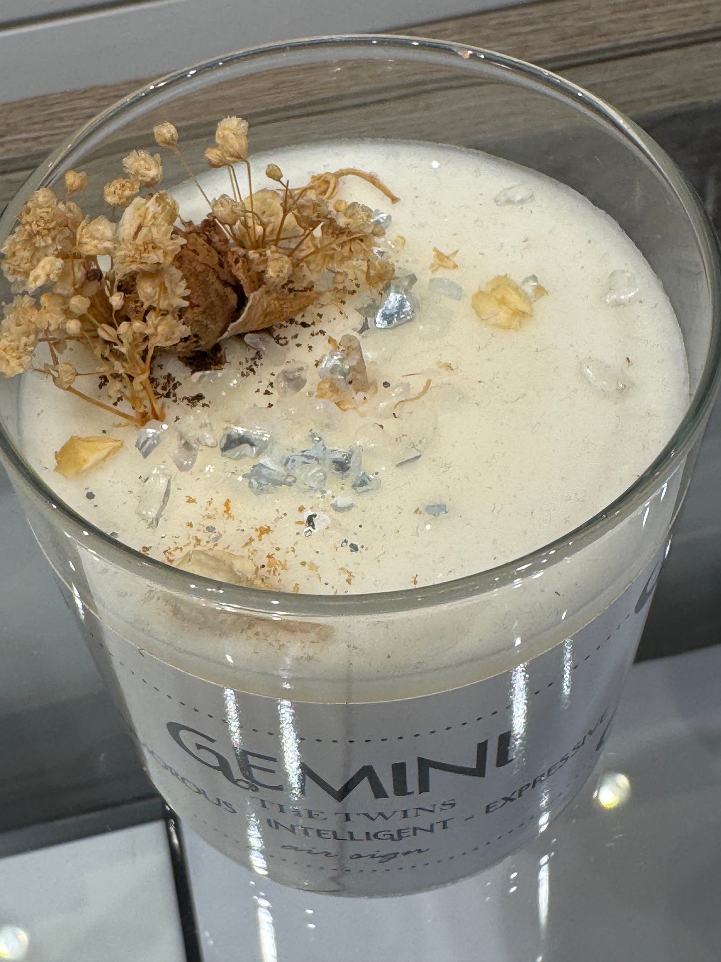 Gemini Zodiac Soy Wax Crystal Candle