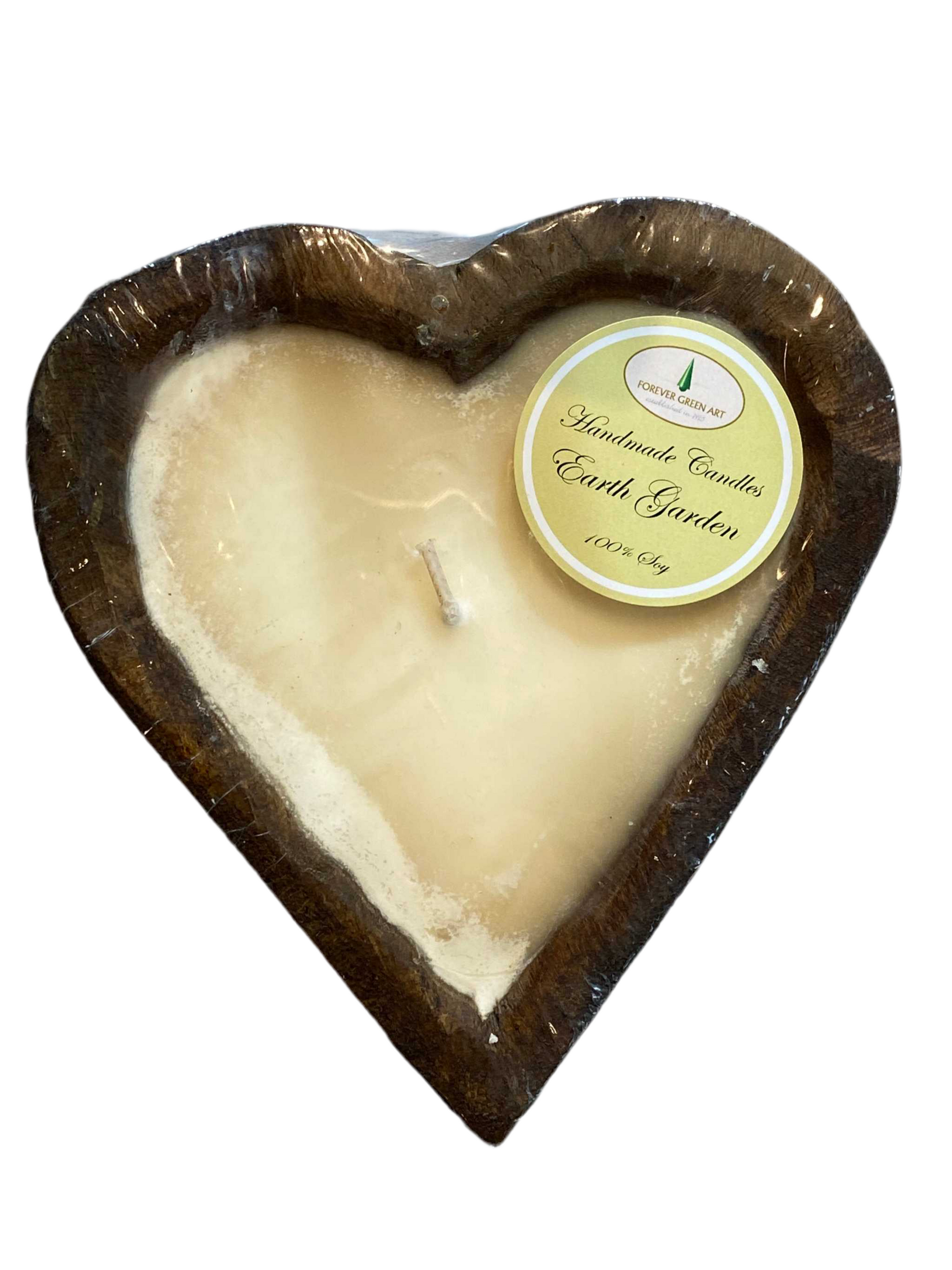 Wood Sweet Heart Candle