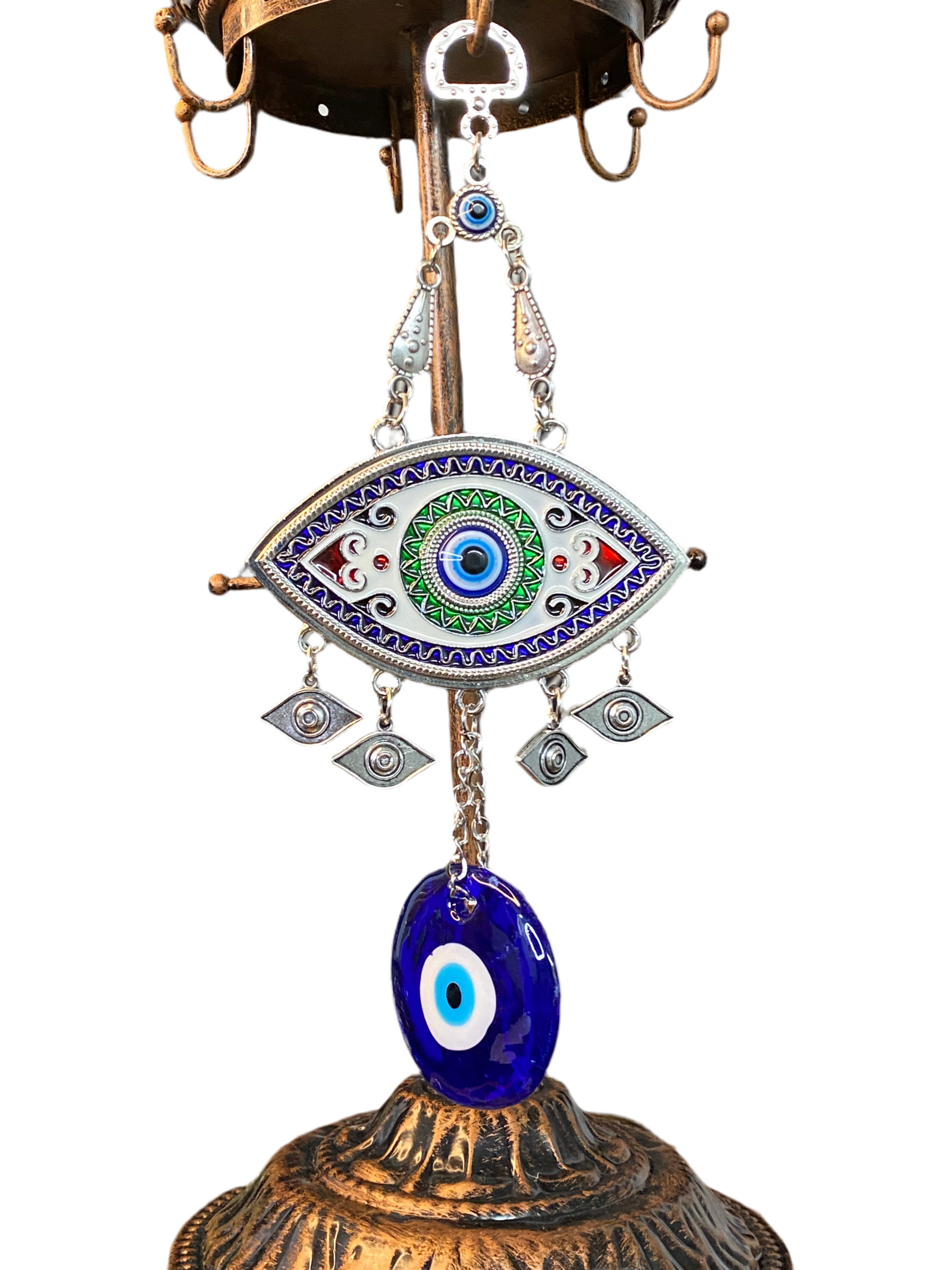 Green Red and White Evil Eye Door Talisman