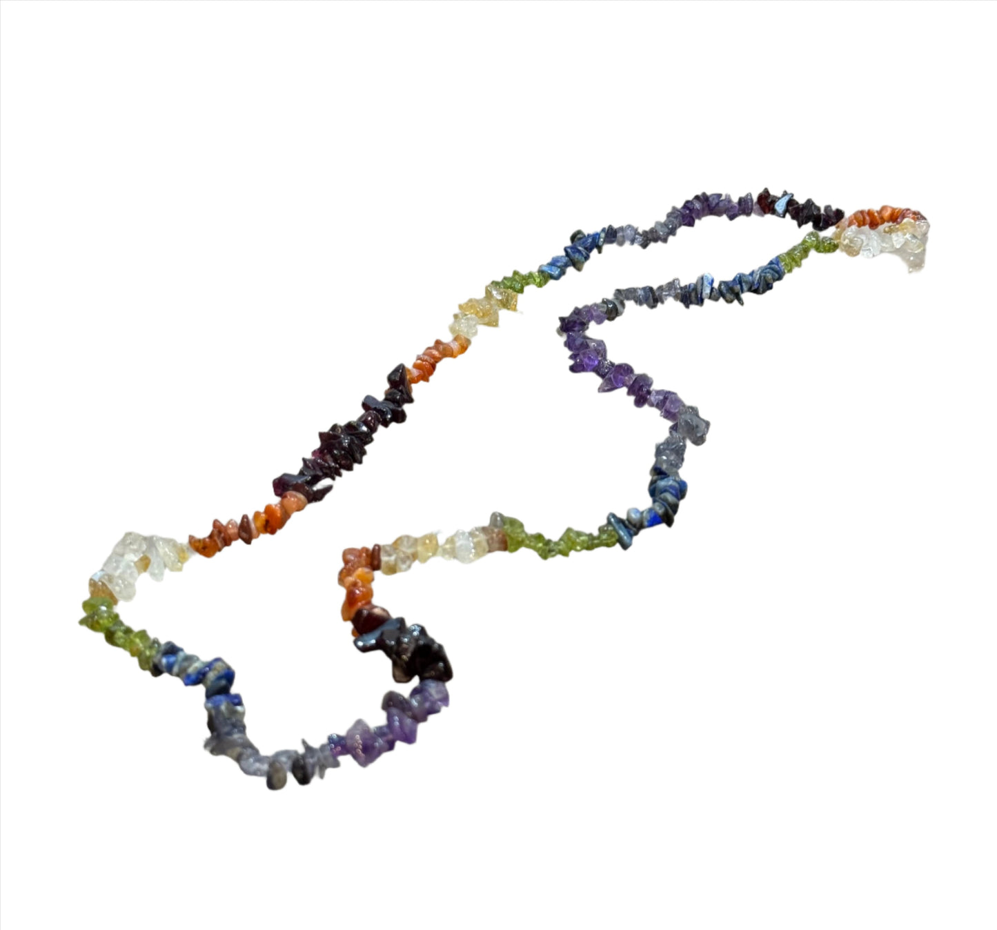 Chakra Gemstone Chip Necklace 1pc