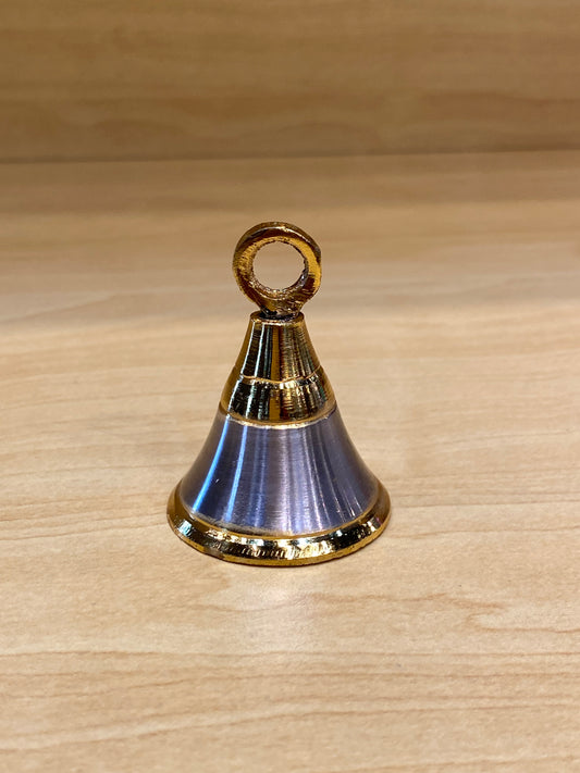 Brass Two Tone Gold and Silver Color Small Bell