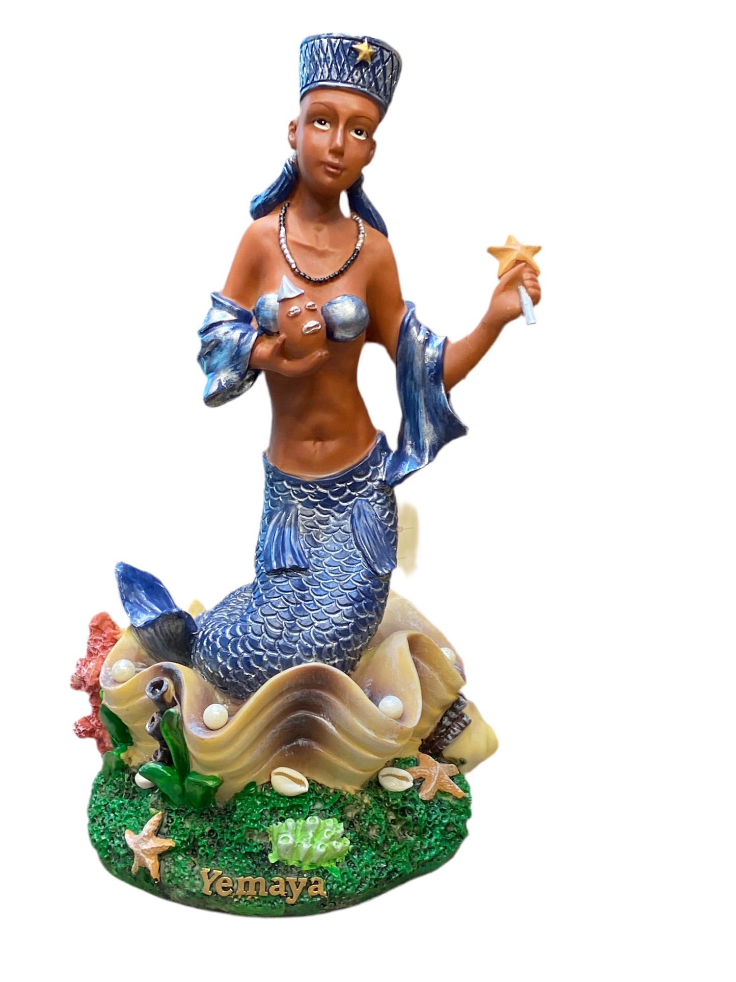 Yemaya Orisha Goddess of the Seas 16” Statue Brown