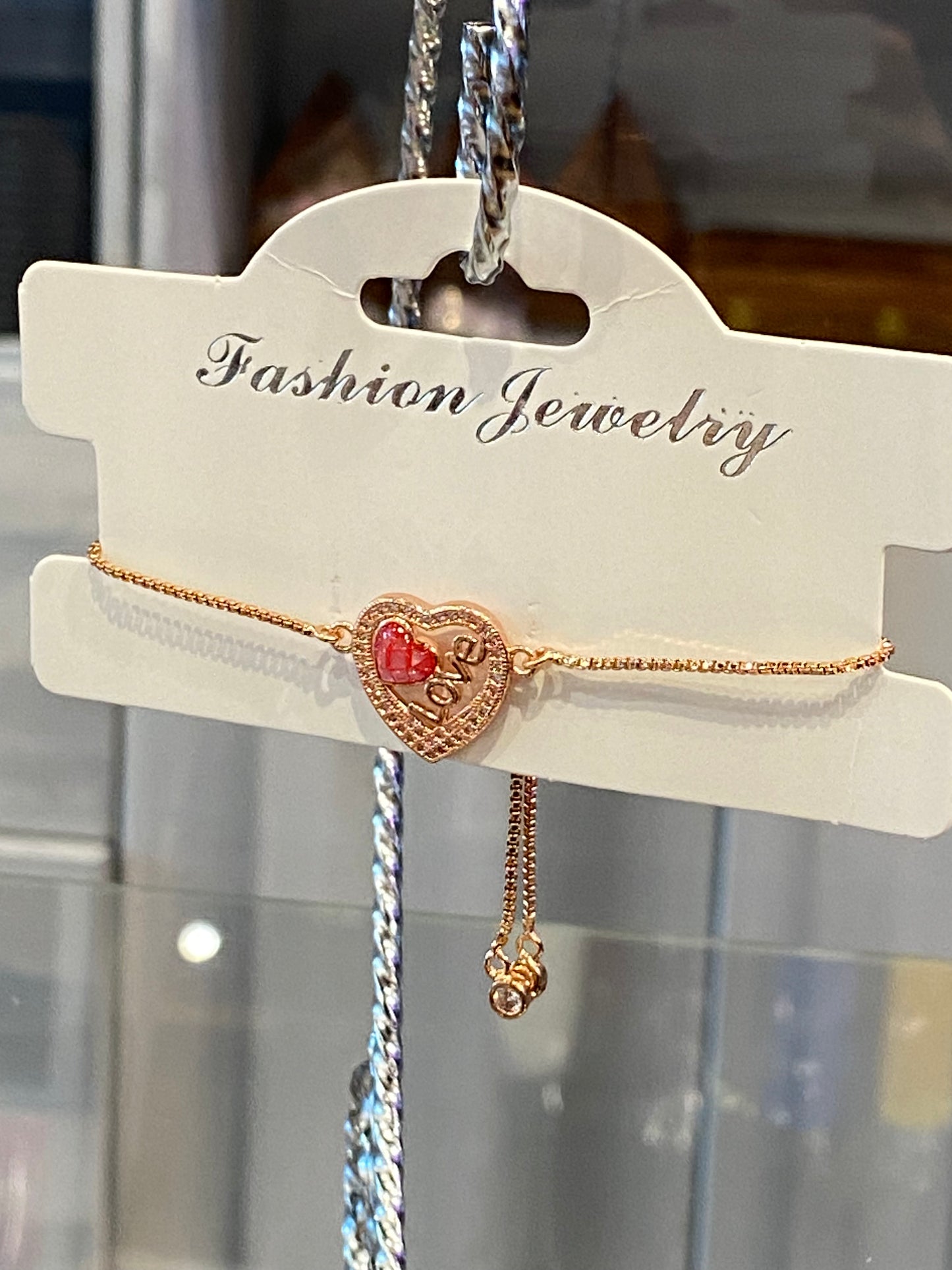 Fashion Jewelry Dainty Rose Gold Color Love Bracelet