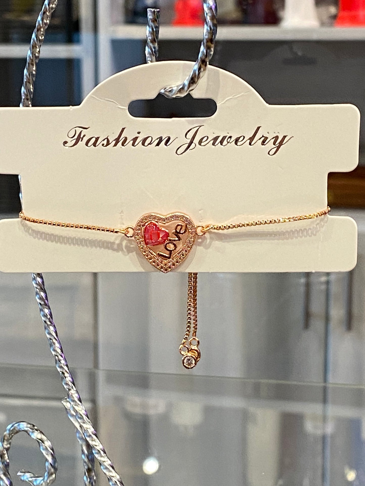 Fashion Jewelry Dainty Rose Gold Color Love Bracelet