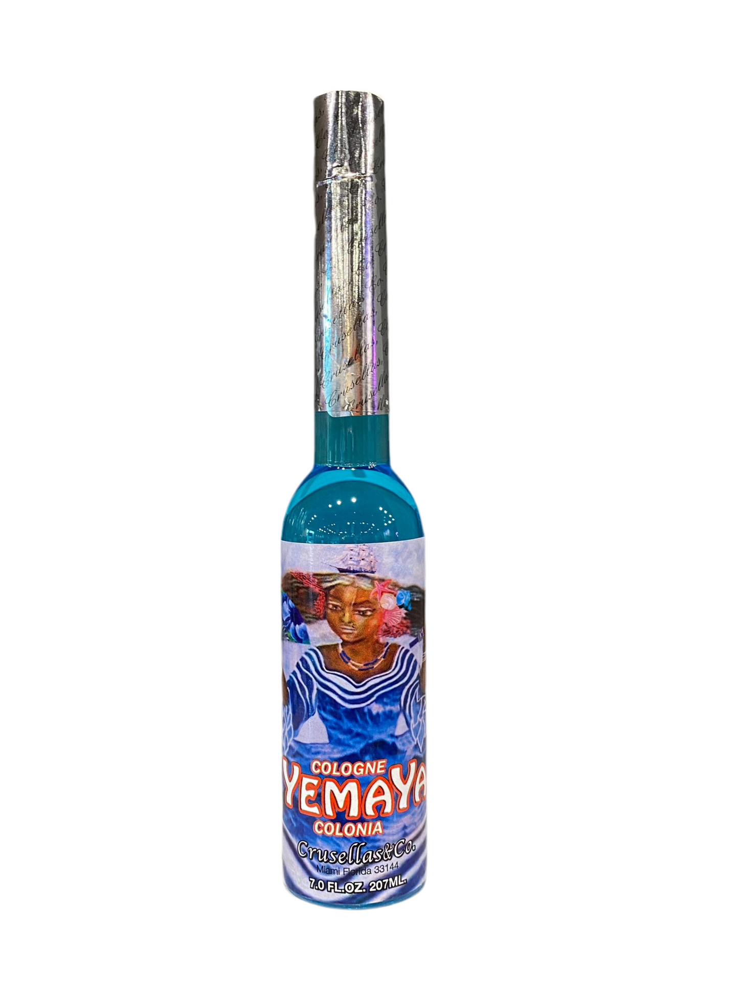 Orisha Yemaya Cologne 7oz bottle with sacred fragrance inspired by the nurturing spirit of Orisha Yemaya for feminine energy connection.