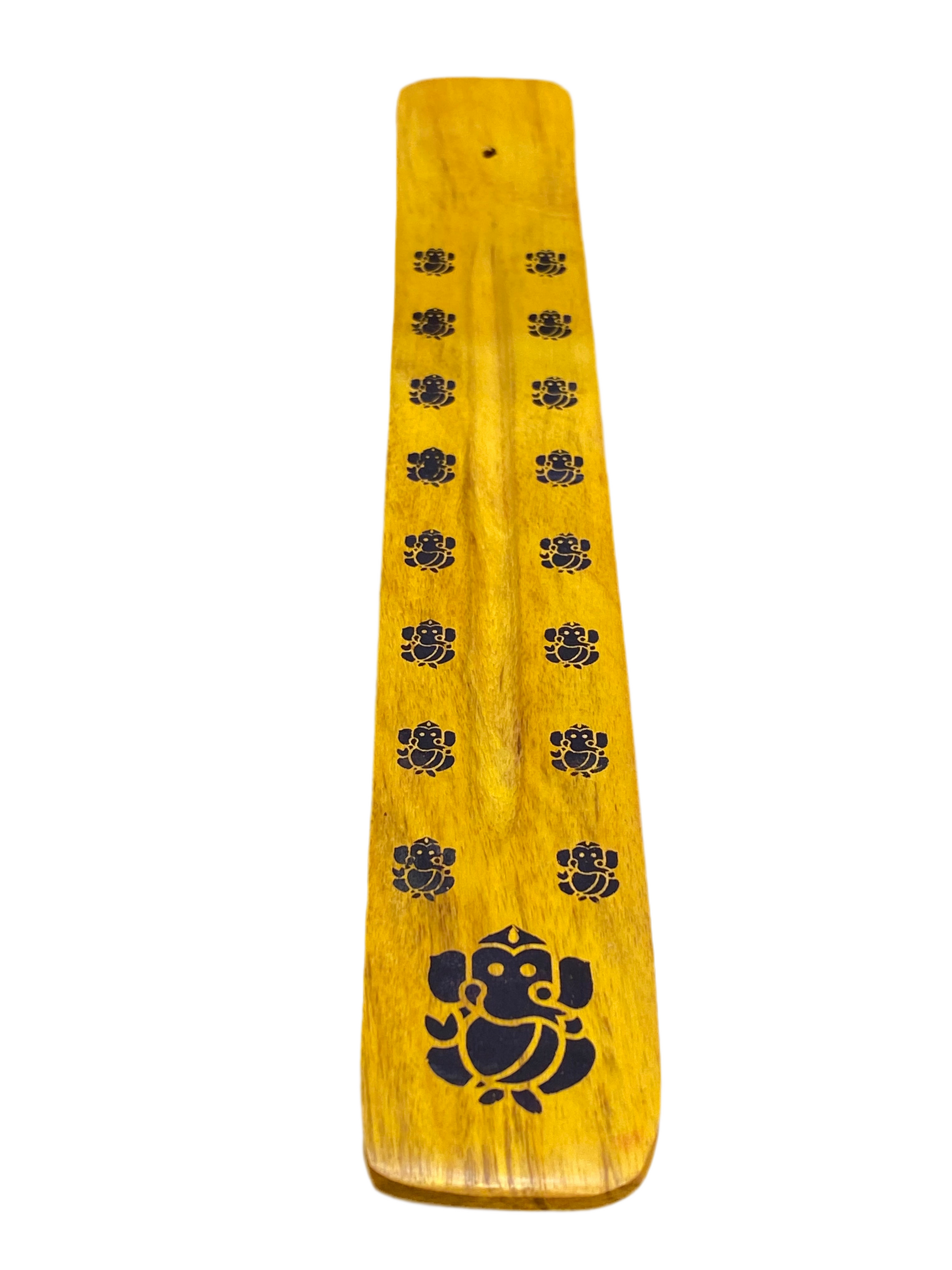 Wooden Incense Stick Holder Ganesha Yellow