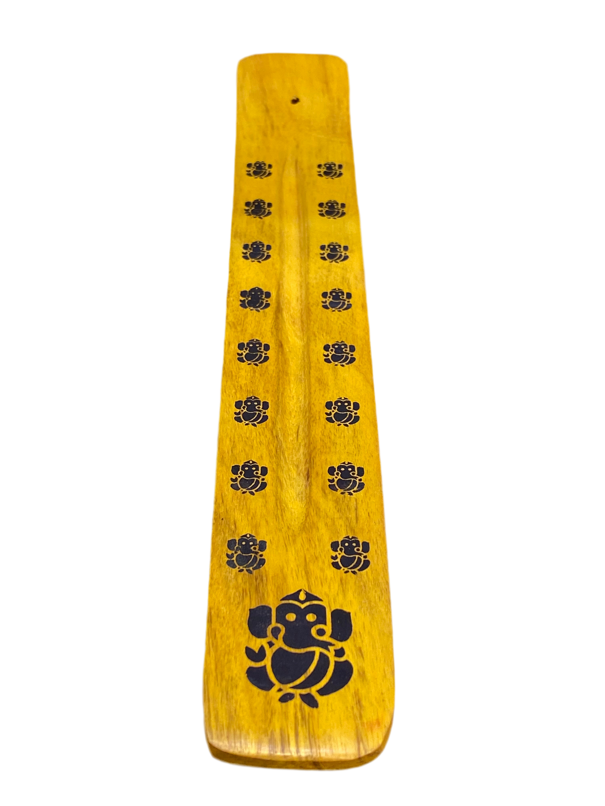 Wooden Incense Stick Holder Ganesha Yellow