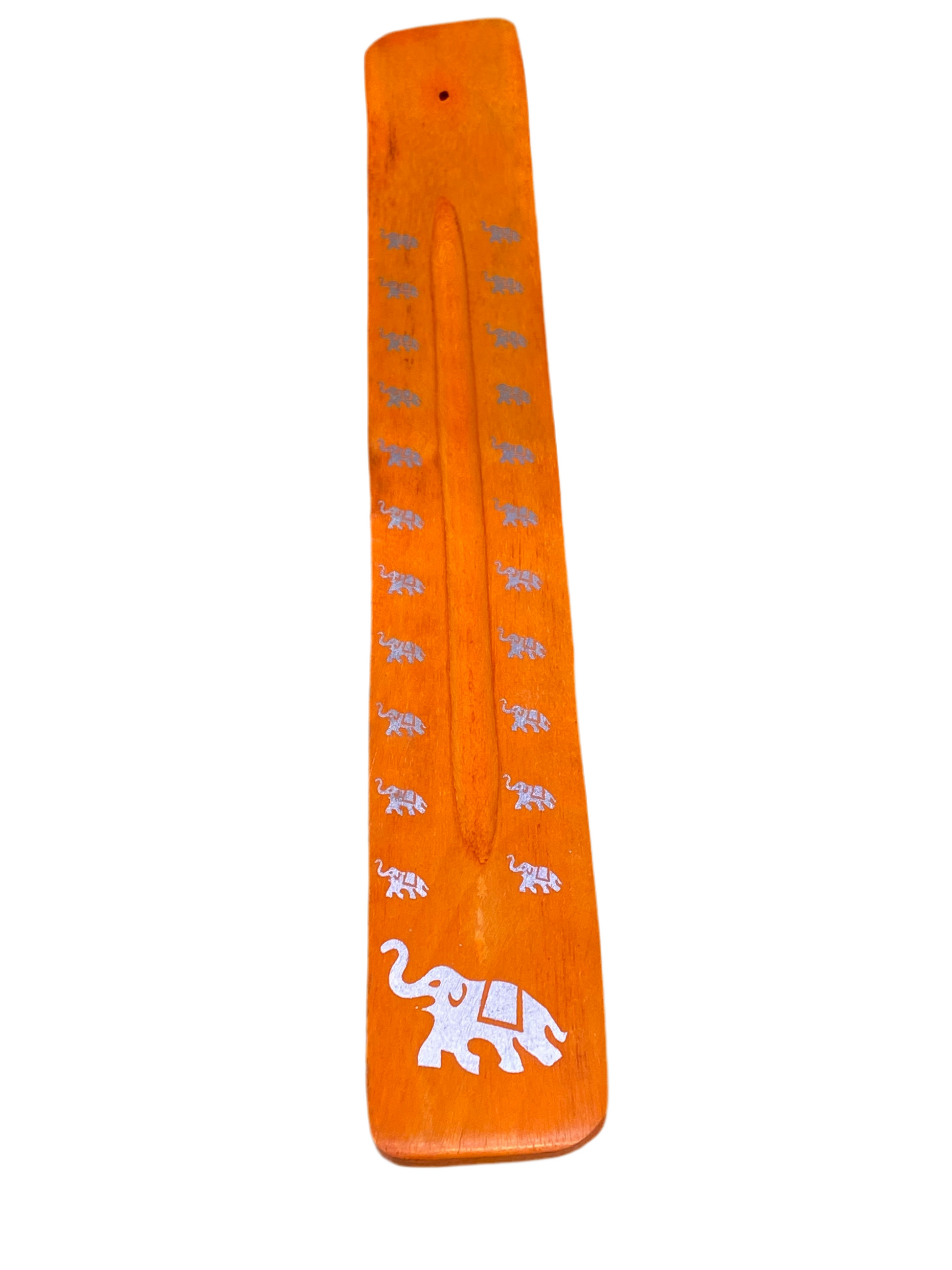 Wooden Incense Ash Catcher Elephant Orange