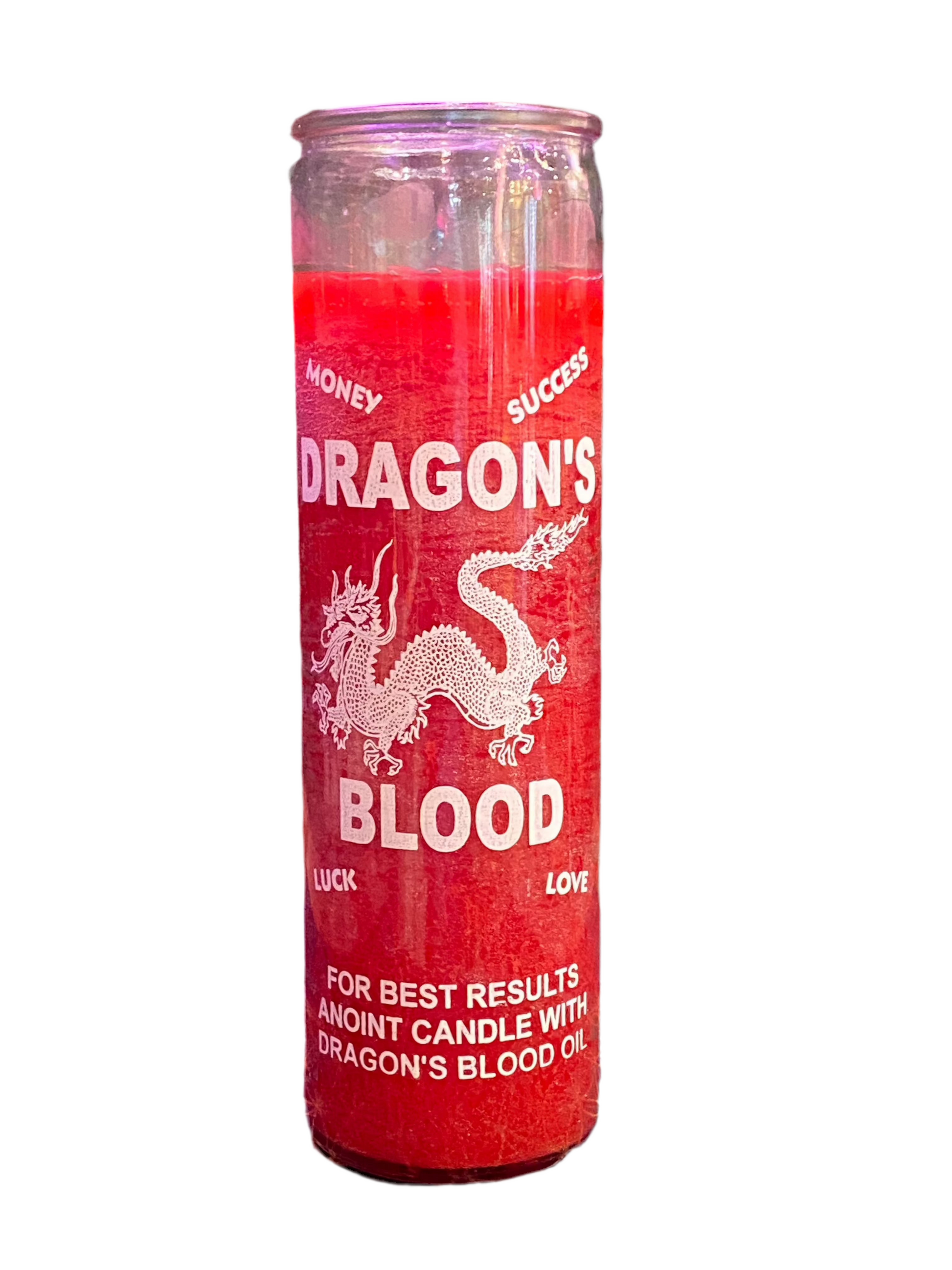Dragons Blood Candle for cleansing negativity and attracting love, money, and success.