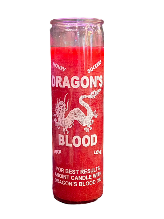 Dragons Blood Candle for cleansing negativity and attracting love, money, and success.